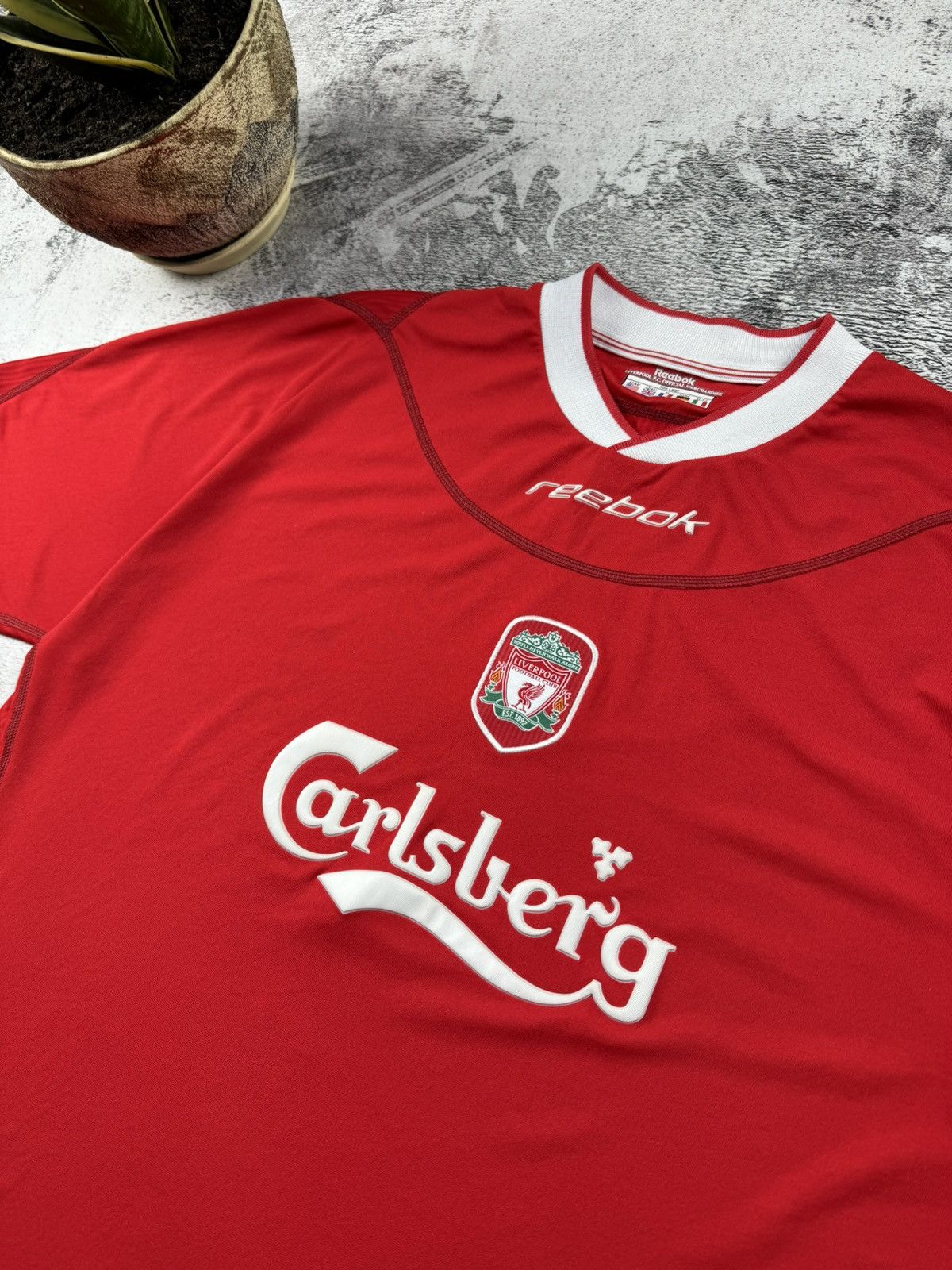 Reebok Liverpool 2002/2003 Garlsberg Reebok Blockcore Jersey Tshirt Size US XL / EU 56 / 4 - 6 Thumbnail