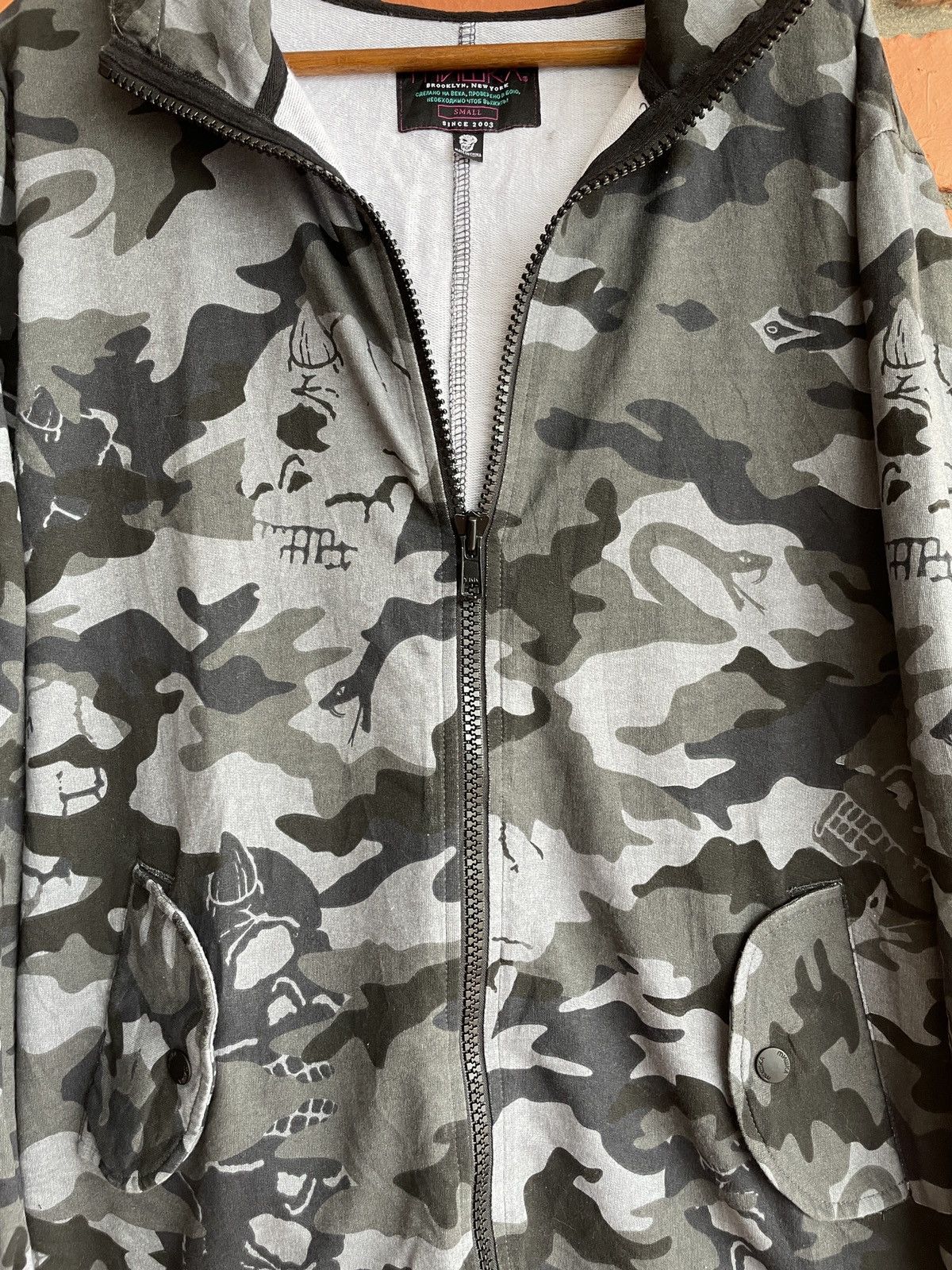 Mishka Streetwear death skull Fishtail hooded camouflage