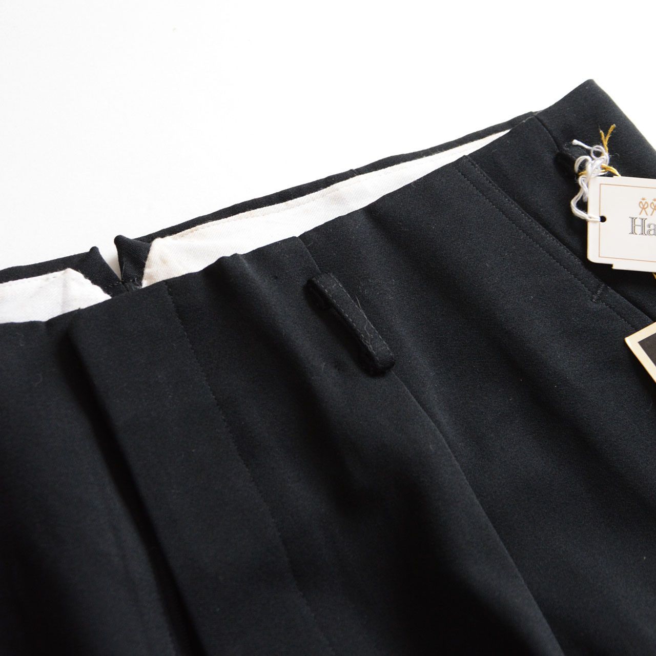 Vintage Japanese Vintage Deadstock Wool Trousers – 80s–90s Black Size US 33 - 6 Thumbnail