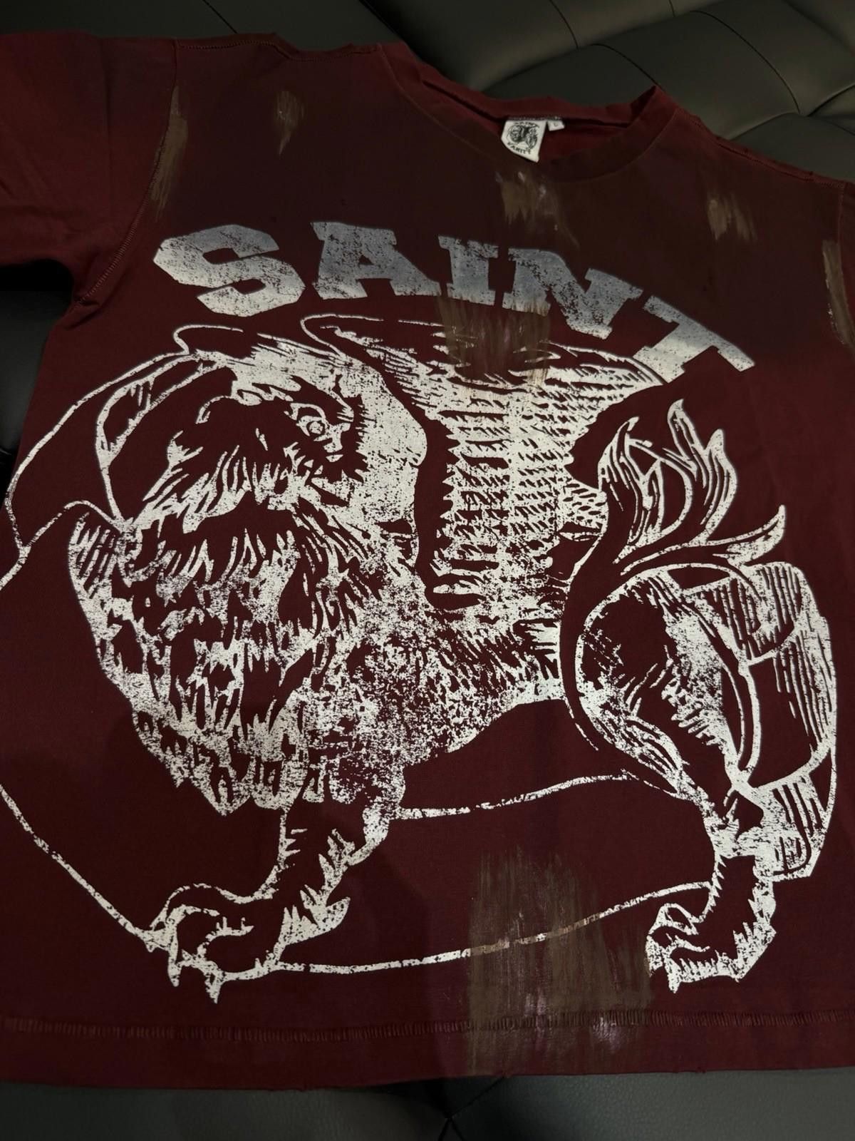 Saint Vanity Size L - Saint Vanity T-shirt 2025 Red Authentic (NEW) Size US L / EU 52-54 / 3 - 3 Thumbnail
