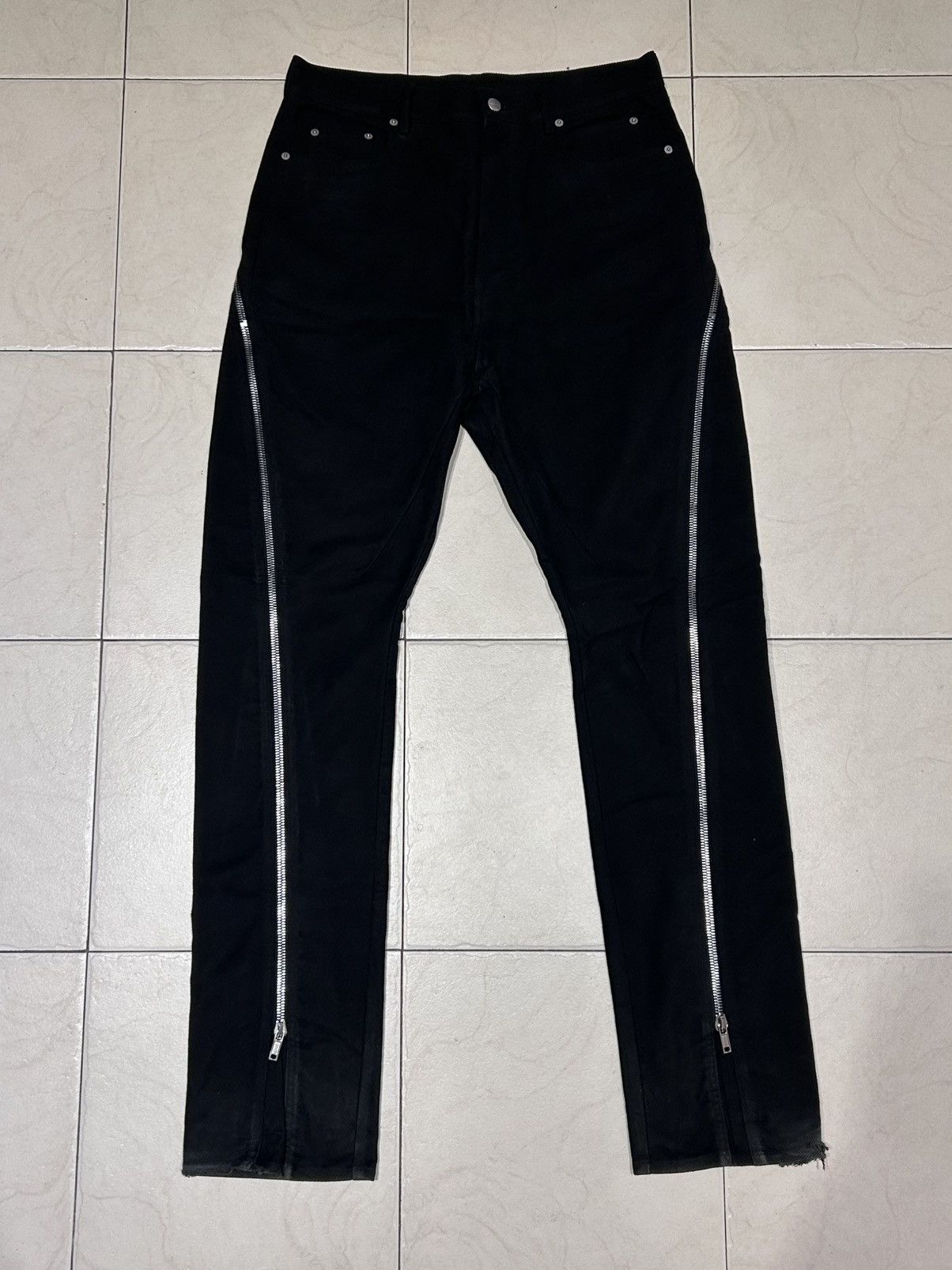 u*s様 minus flare Blackdenim pants rick j RICK OWENS Bolan coated high-rise flared jeans | NET-A-PORTER