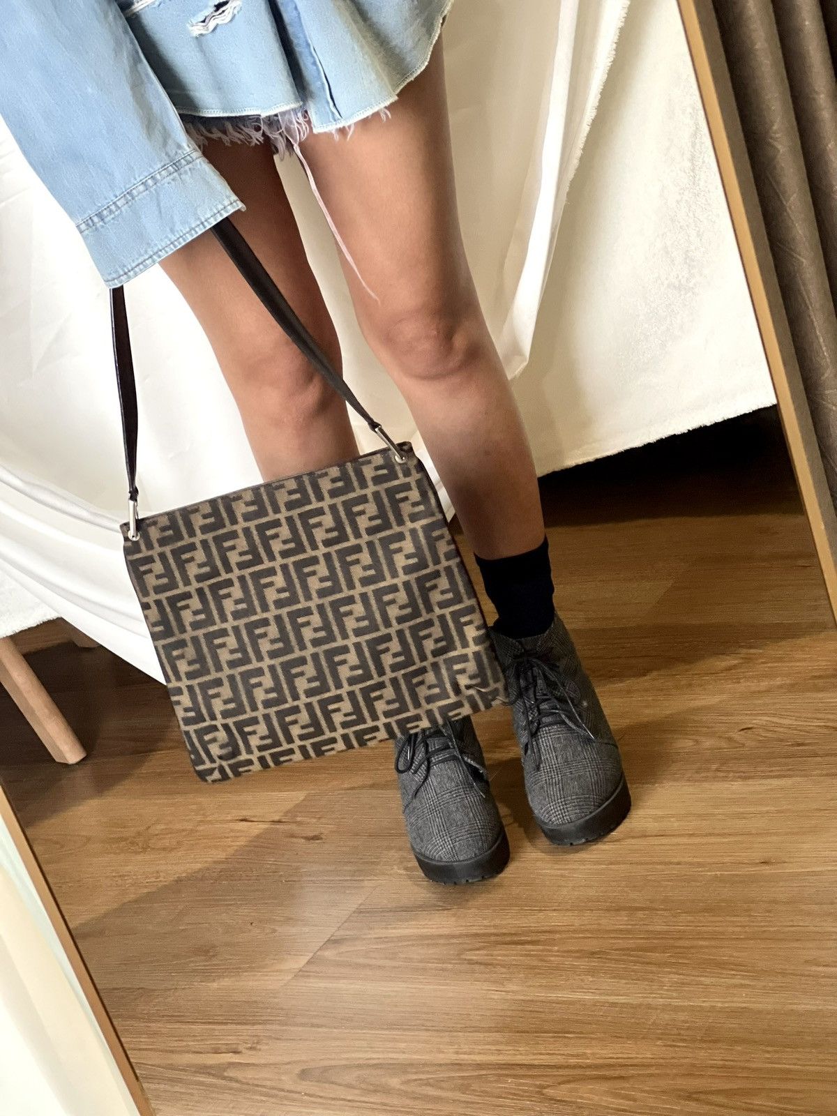 Fendi Fendi Zucca Canvas Flat Shoulder Bag Size ONE SIZE - 19 Thumbnail