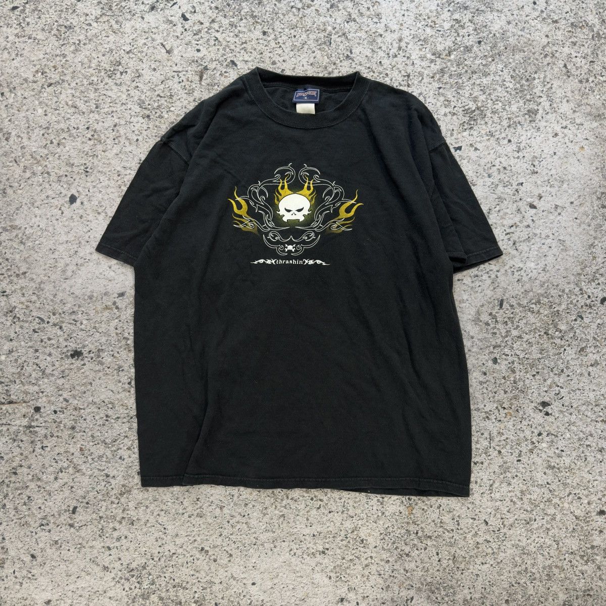 Vintage Vintage Y2K Faded Skull Thrashin Tee XL Skater ERD Grunge Size US XL / EU 56 / 4 - 5 Thumbnail