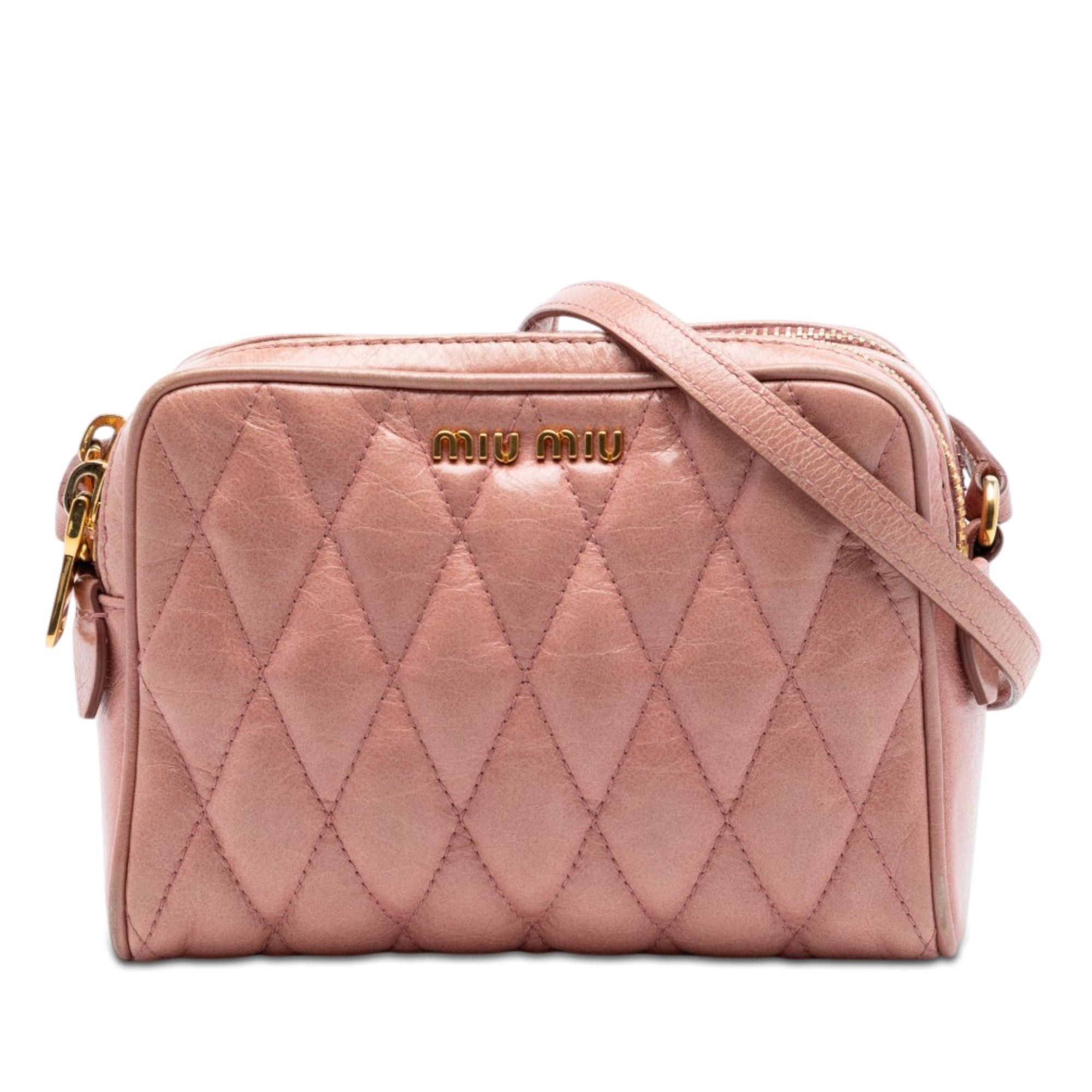 Miu Miu Matelasse Nappa Double Zip Camera Bag Size ONE SIZE - 1 Thumbnail
