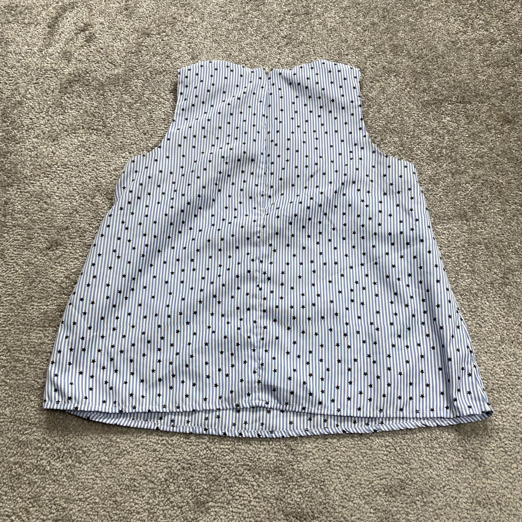 AQUA Aqua Blouse Womens XS Blue White Striped Sleeveless Top Size XS / US 0-2 / IT 36-38 - 2 Thumbnail