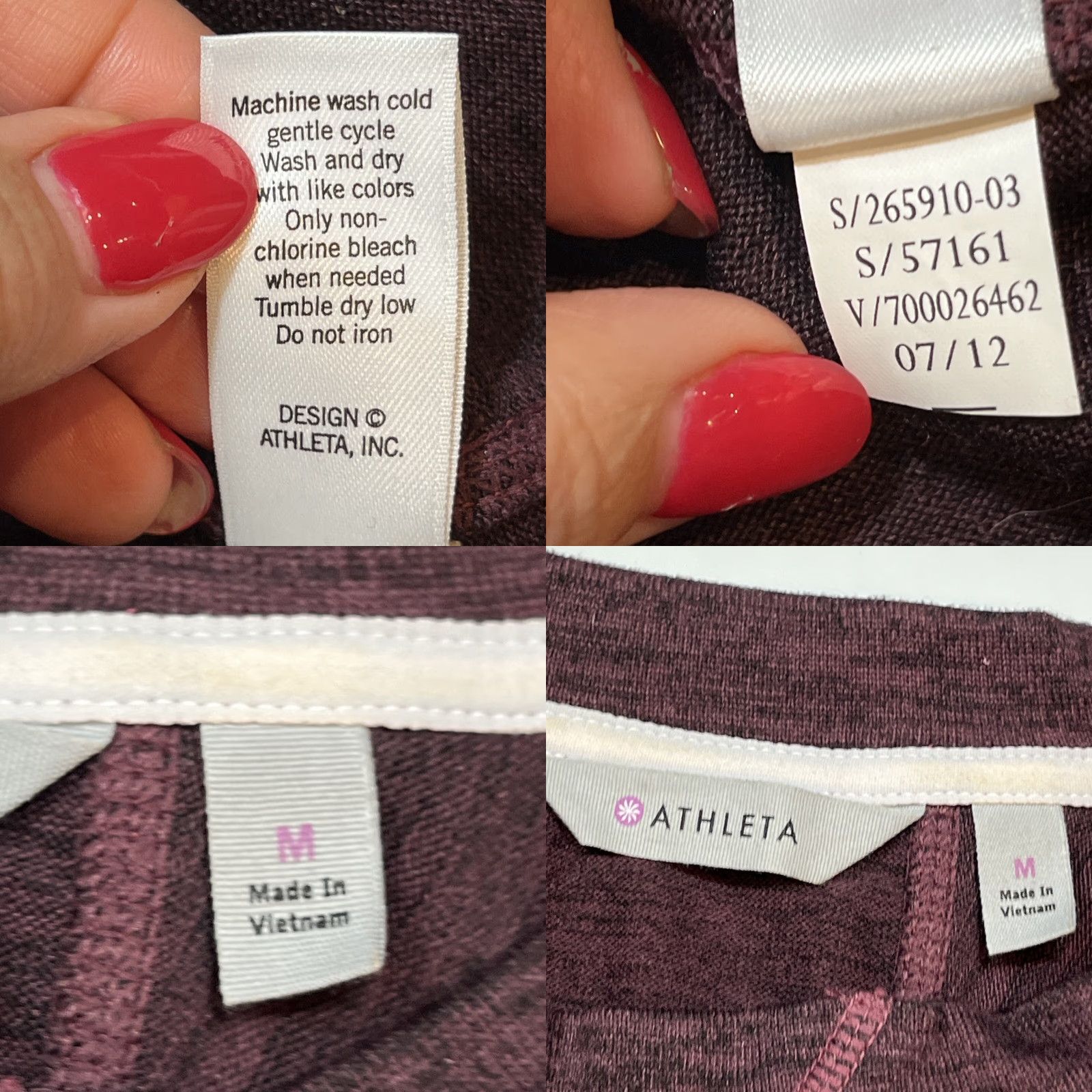 Athleta Athleta Dress Women M Long Sleeve Purple Knit Tie Waist Knee Length Zip Pocket Womens Size M / US 6-8 / IT 42-44 - 8 Thumbnail