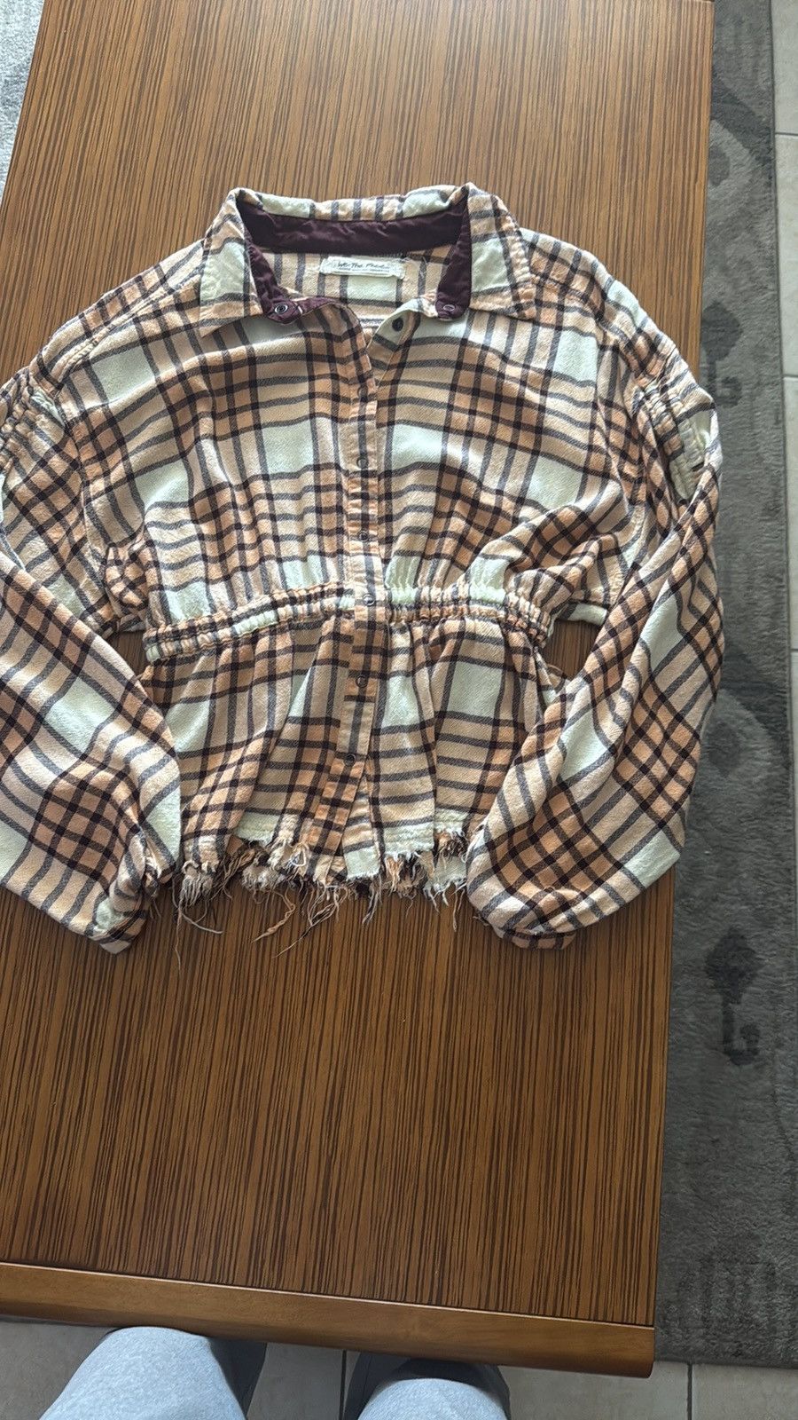 Free People Free People Pacific Dawn Plaid peplum top! Size M / US 6-8 / IT 42-44 - 3 Thumbnail
