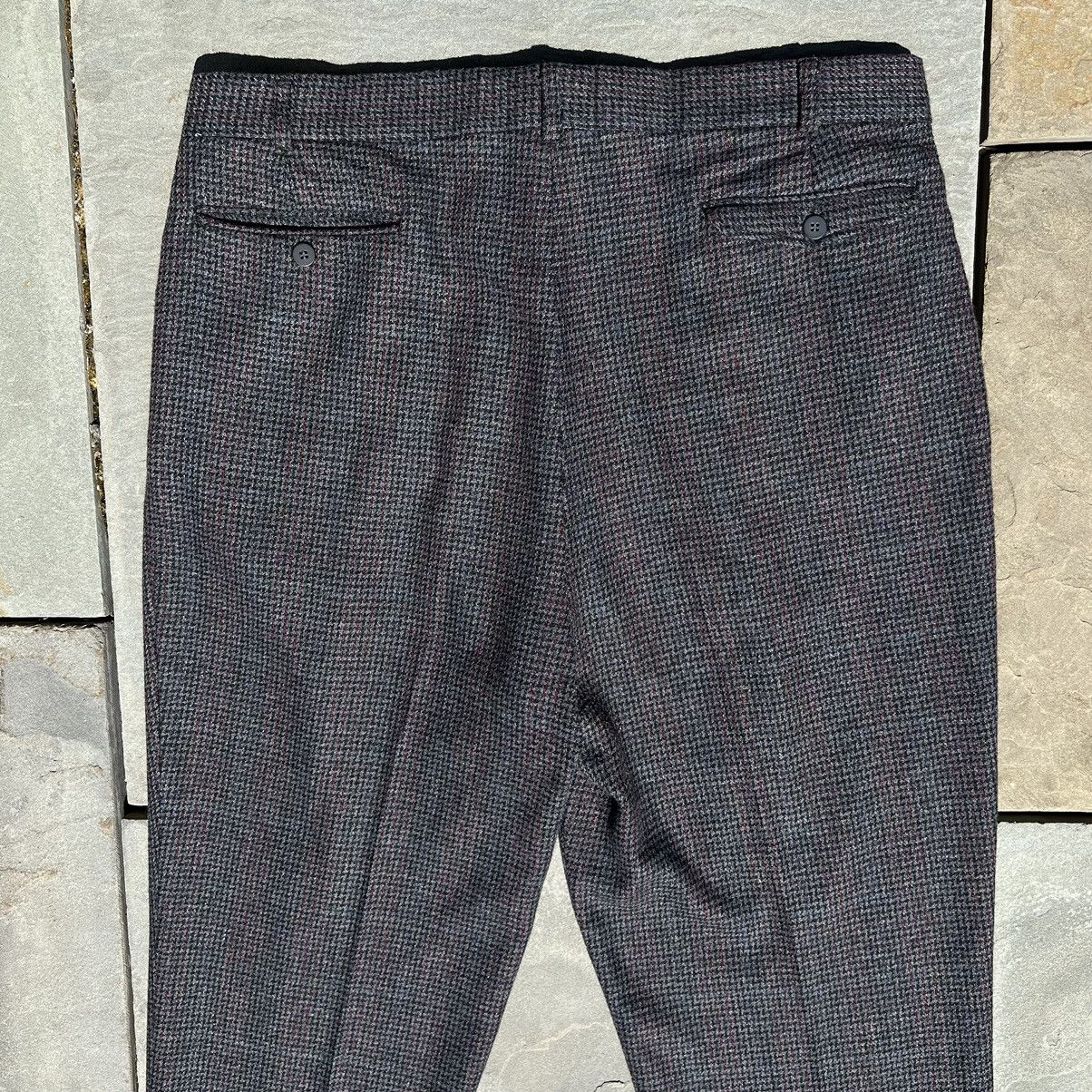 Pierre Cardin Y2K Grey Brown Houndstooth Tweed Pleated Pants Size US 36 / EU 52 - 5 Thumbnail
