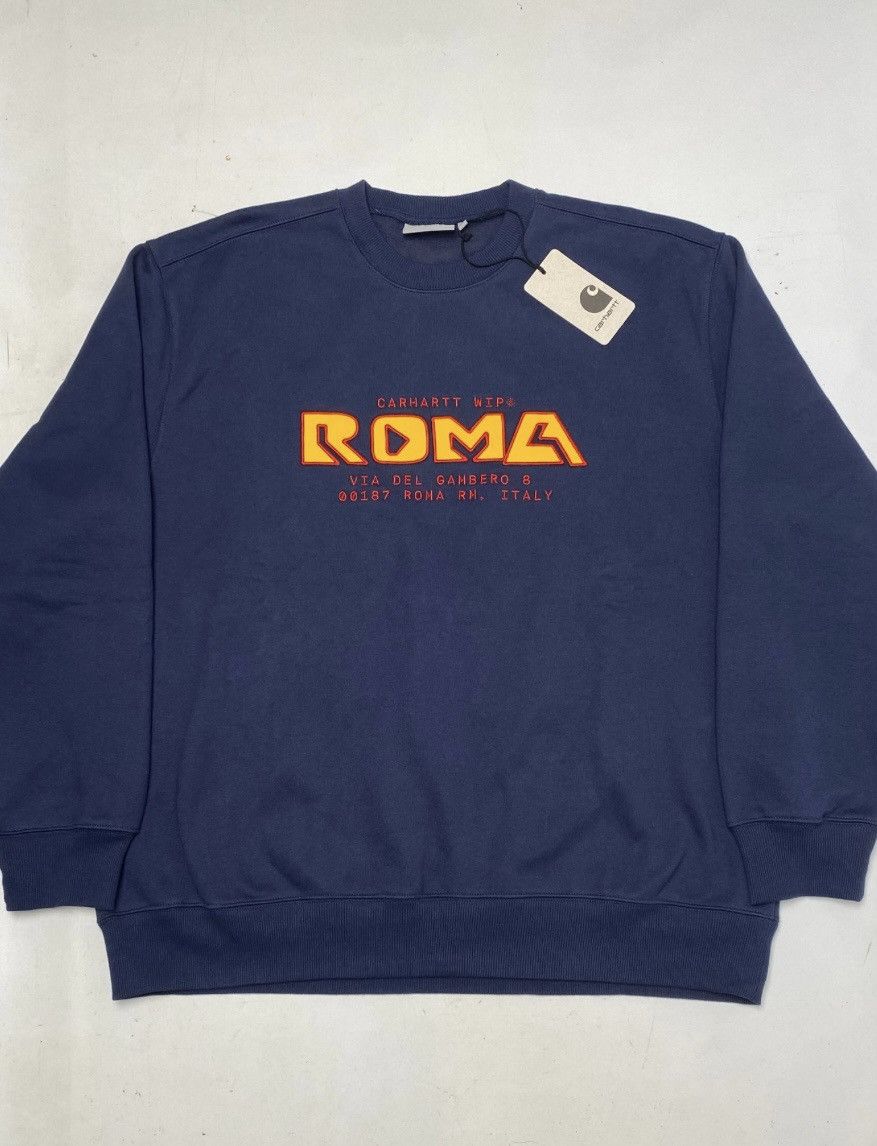Carhartt Wip Carhartt Wip Sweatshirt Store Rome Via del Gambero Size Blue Size US XL / EU 56 / 4 - 4 Thumbnail
