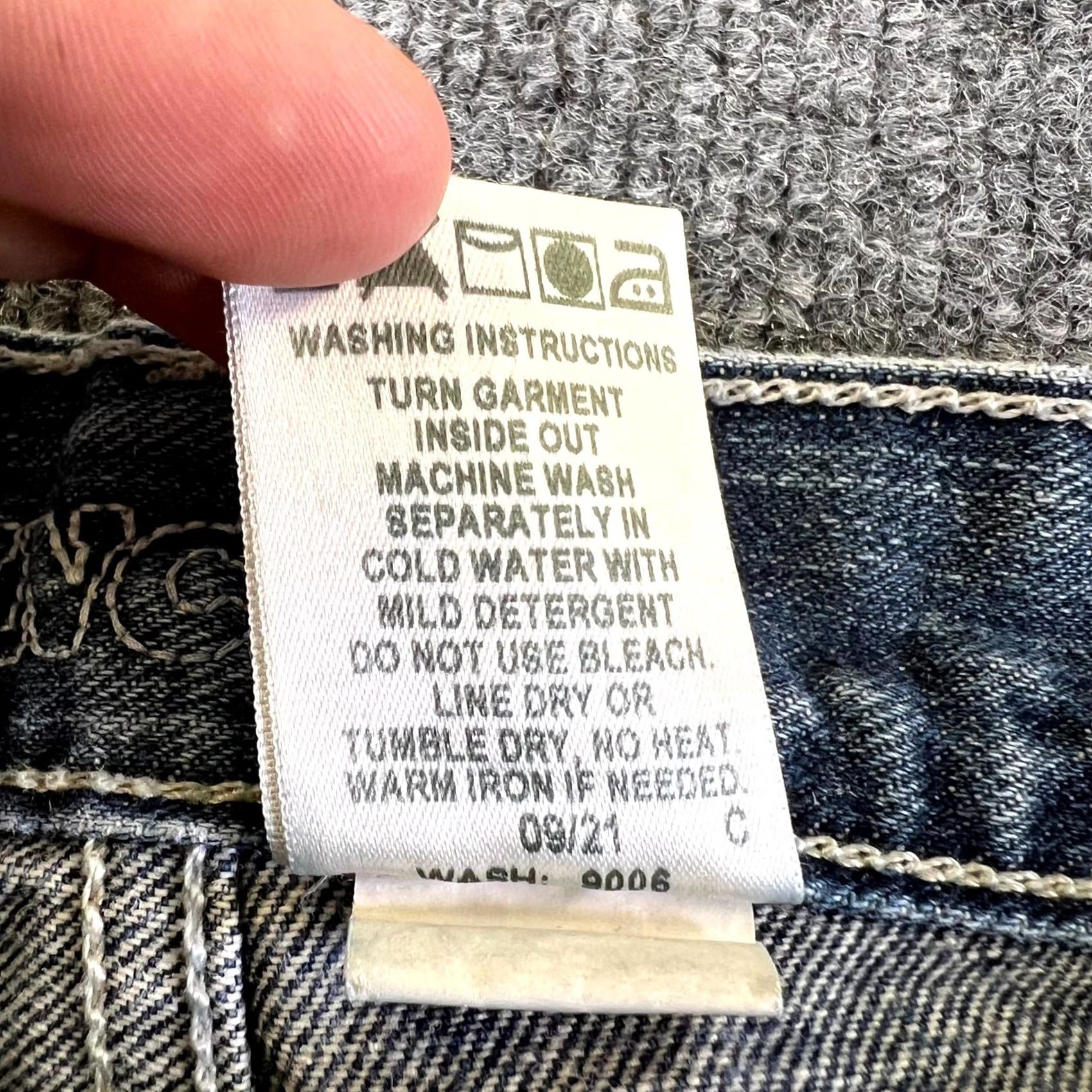 Denime Cinch Jeans Mens 34x34 Blue Denim Distressed Raw Hem Straight Whiskering Grunge Jeans Mens Blue 34x34 Grunge Distressed Denim Size US 34 / EU 50 - 7 Thumbnail
