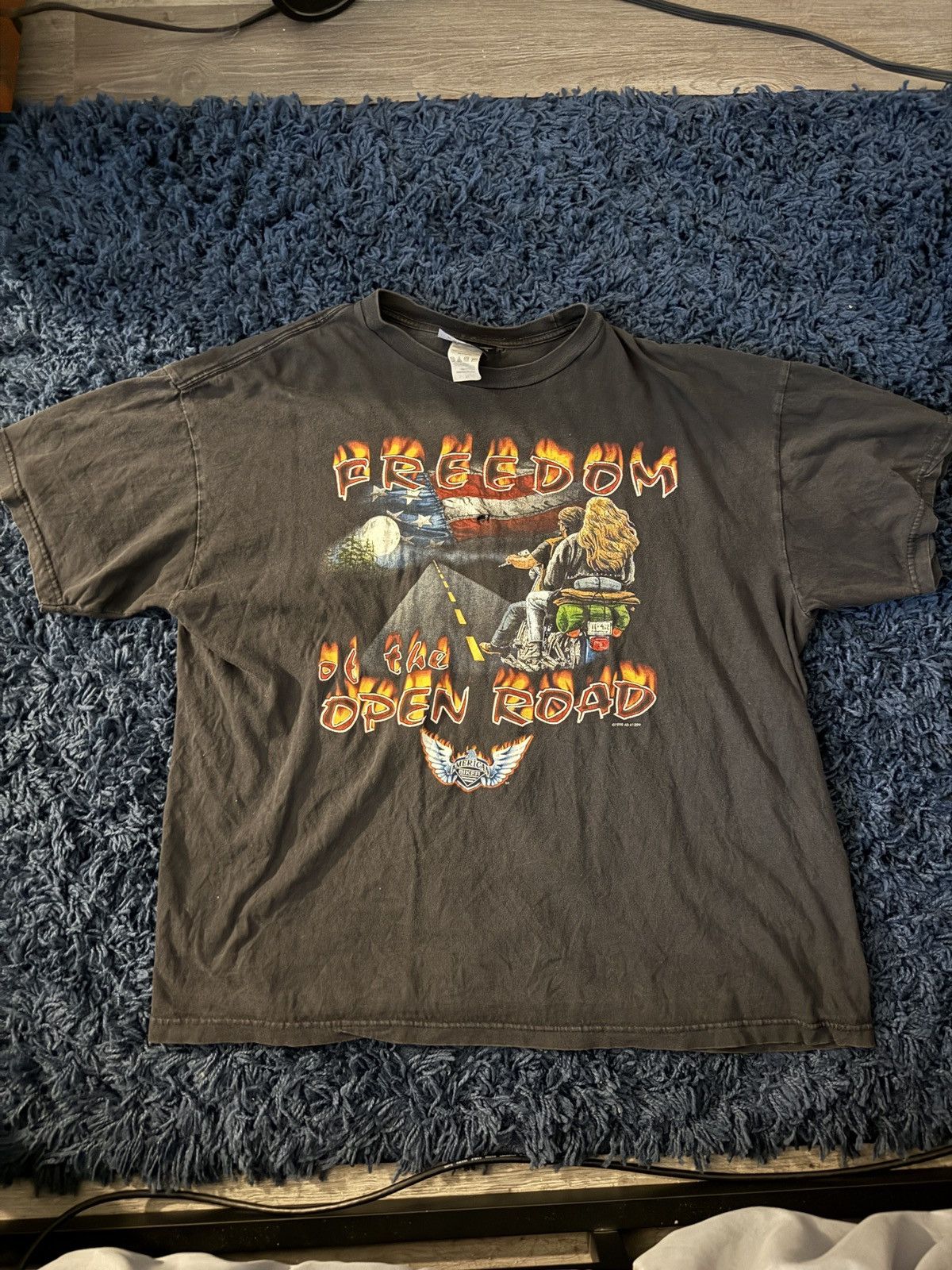 Other American Biker freedom of the open road vintage shirt Size US XL / EU 56 / 4 - 1 Thumbnail