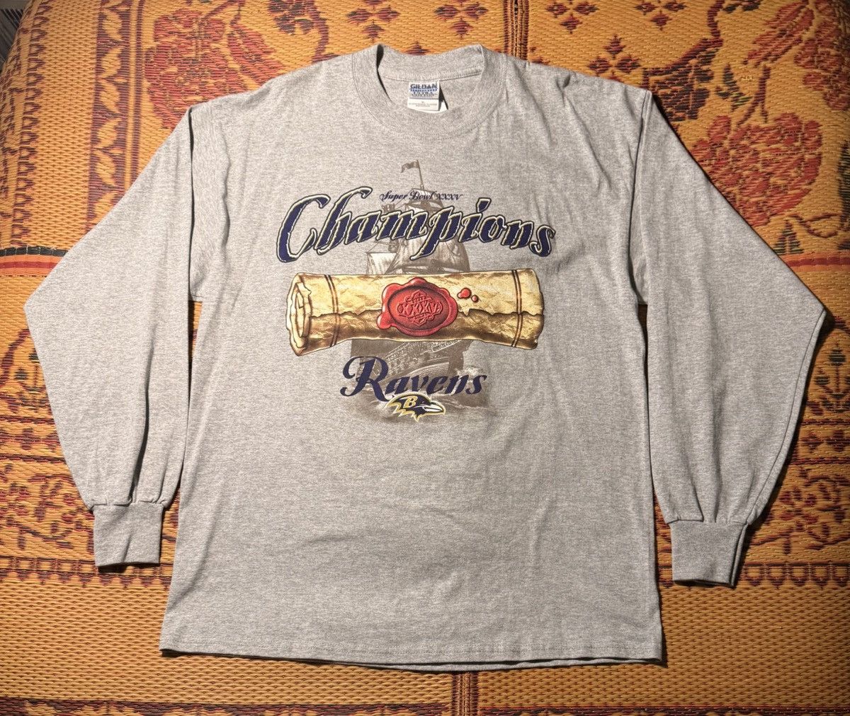 NFL Vintage 2000’s Baltimore Ravens Super Bowl Champions Shirt Size US XL / EU 56 / 4 - 2 Thumbnail
