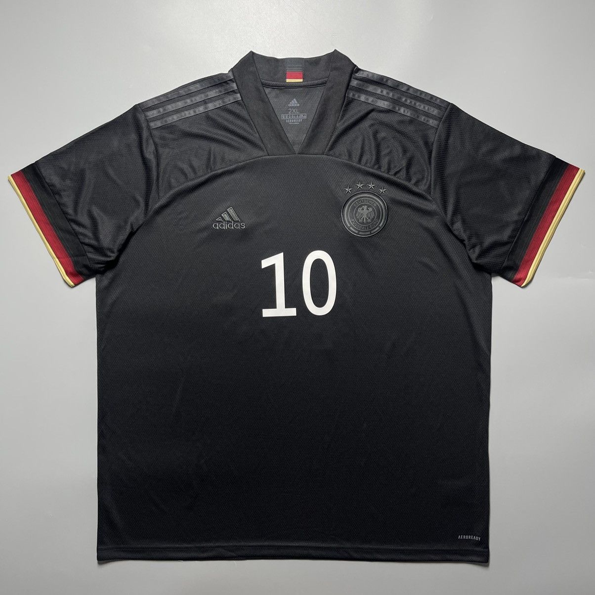 Adidas GERMANY ADIDAS 2020 EURO FOOTBALL AWAY JERSEY #10 GNABRY Size US XXL / EU 58 / 5 - 2 Thumbnail