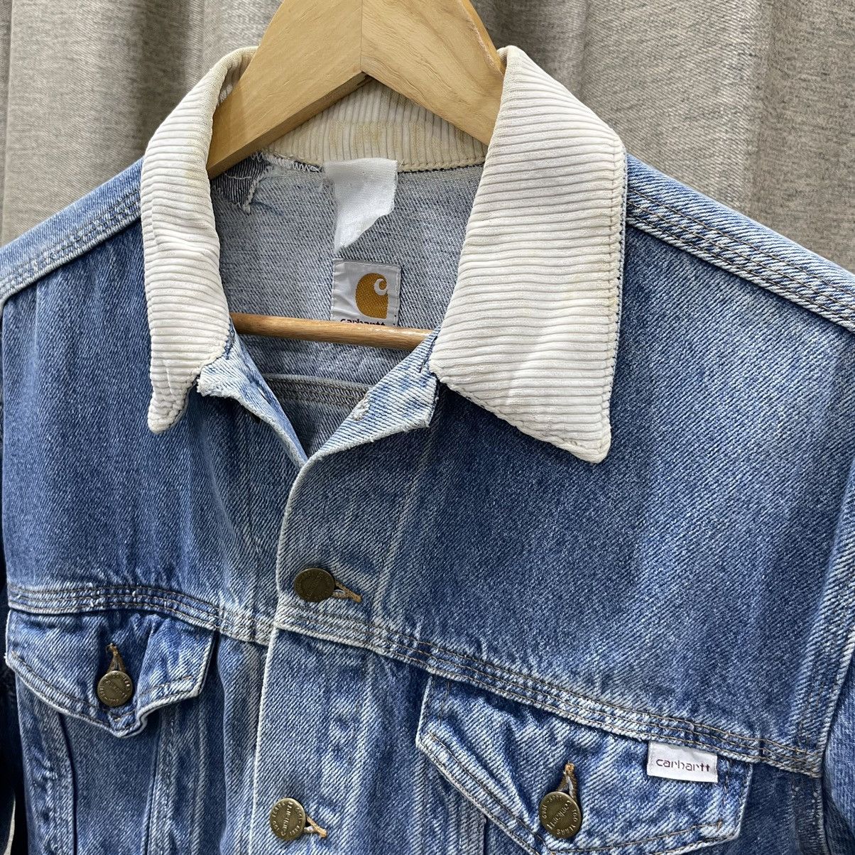 Carhartt × Vintage RARE Vintage Carhatt 100 Anniversary Denim Jacket Trucker Size US M / EU 48-50 / 2 - 2 Thumbnail