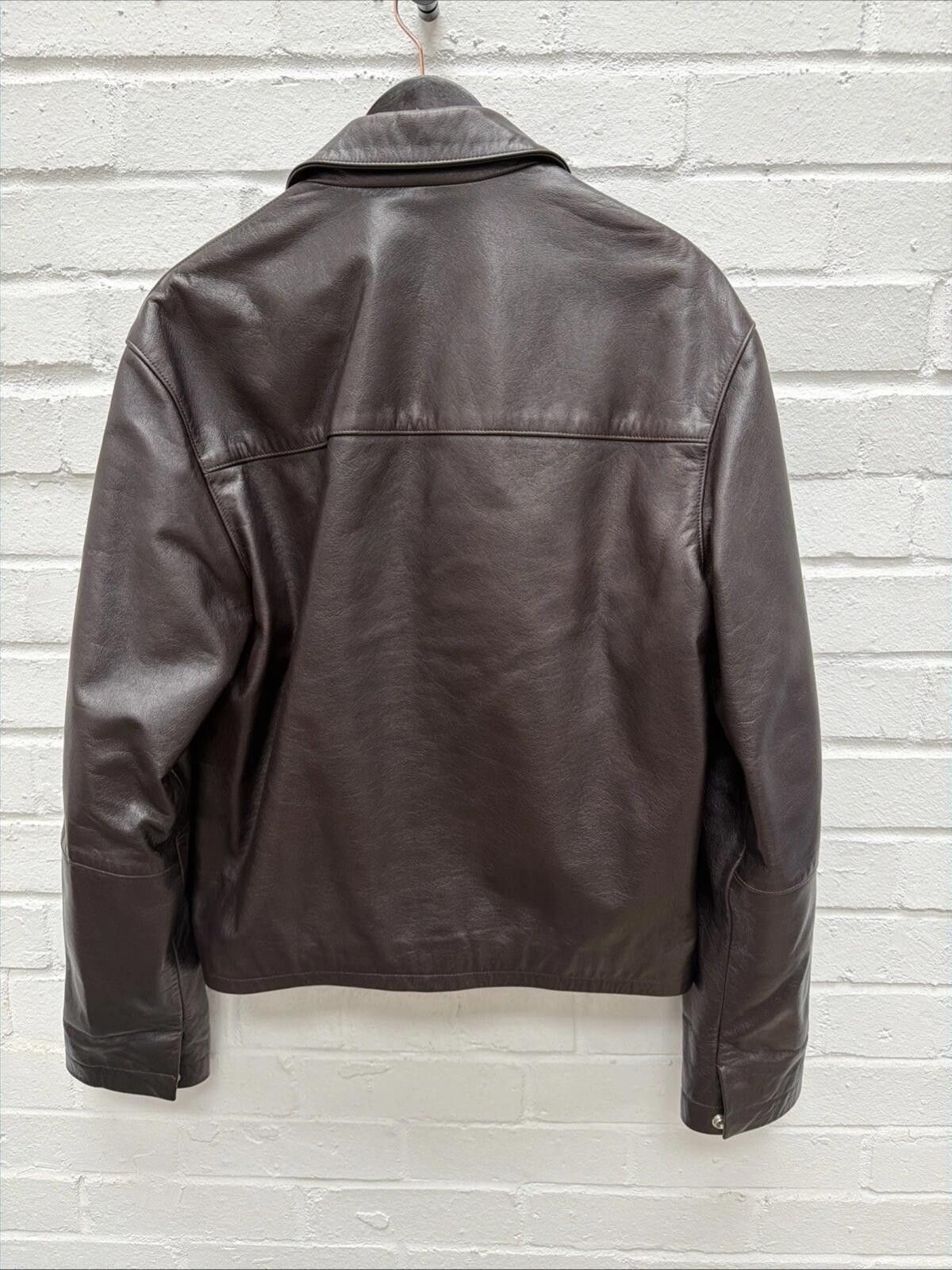 Lemaire LEMAIRE Large collar leather blouson jacket SMALL 44 Brown Size US S / EU 44-46 / 1 - 8 Thumbnail