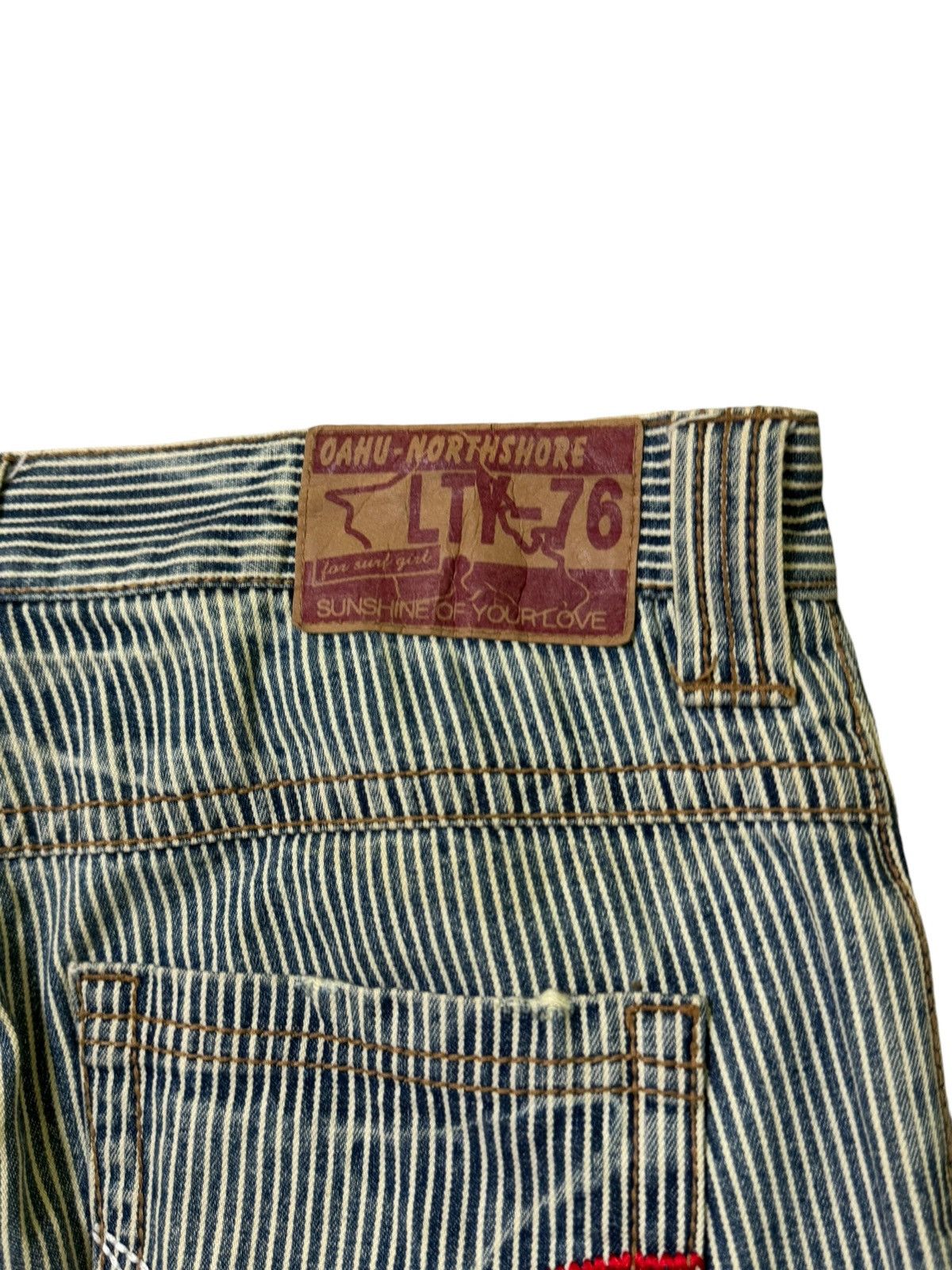 Hysteric Glamour × Japanese Brand LOVE SUNSET BEACH HICKORY STRIPED DENIM Size US 33 - 14 Thumbnail
