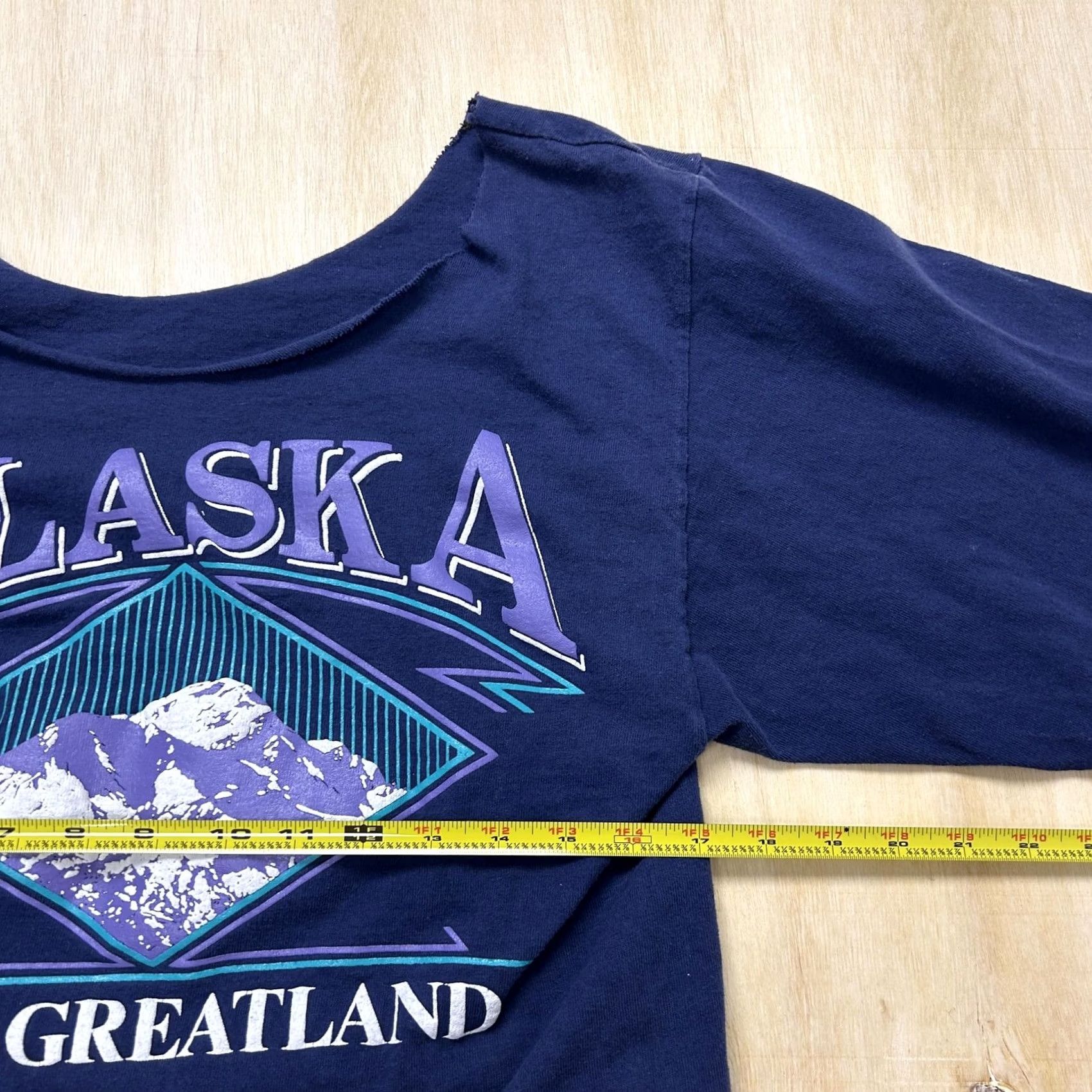 Vintage VINTAGE Alaska Shirt Womens M Blue Cropped Sweatshirt The Greatland Fleece Size M / US 6-8 / IT 42-44 - 5 Thumbnail