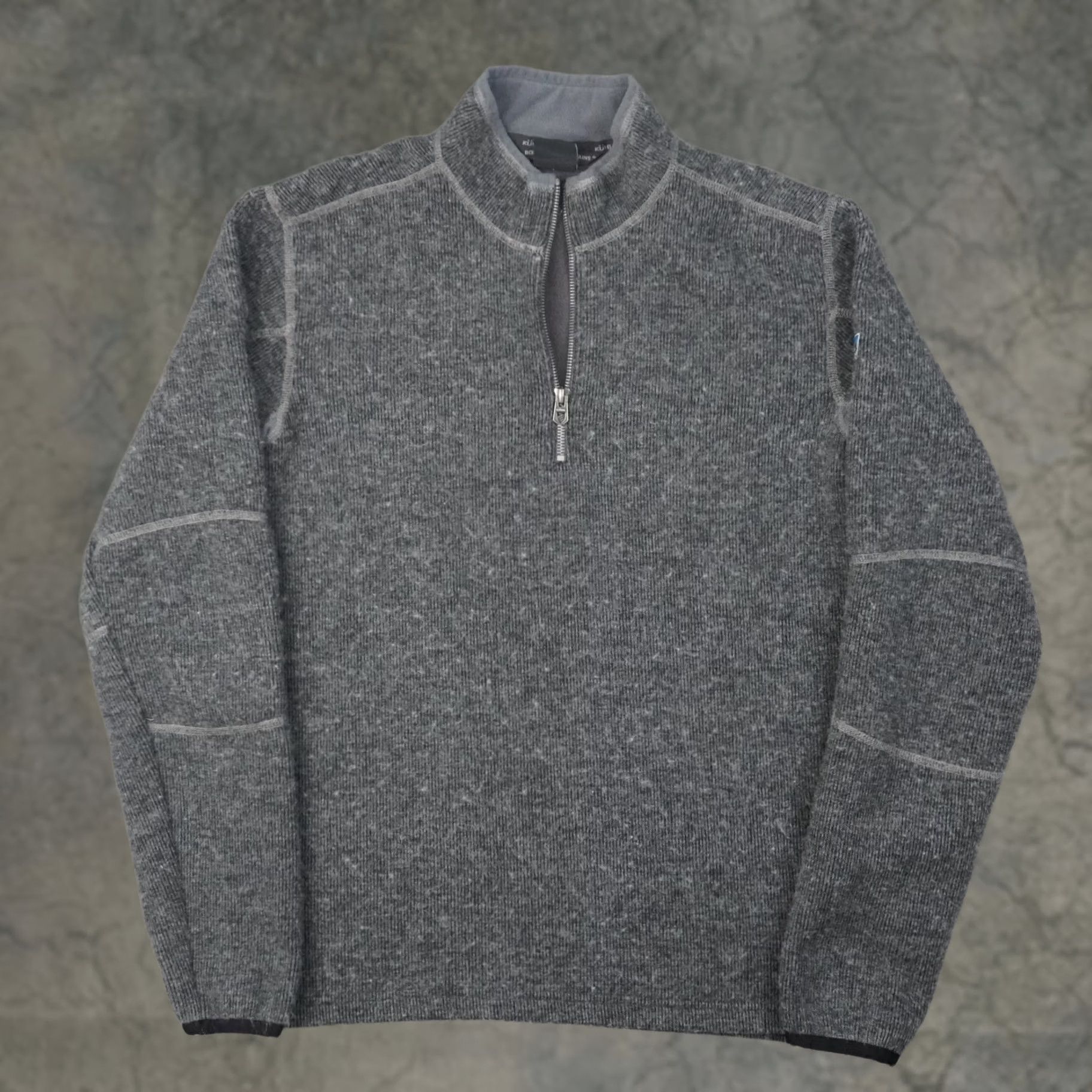 Vintage Kuhl Sweater Mens Medium Wool Pullover 1/4 Zip Gray Knit Style Regular Size US M / EU 48-50 / 2 - 1 Thumbnail