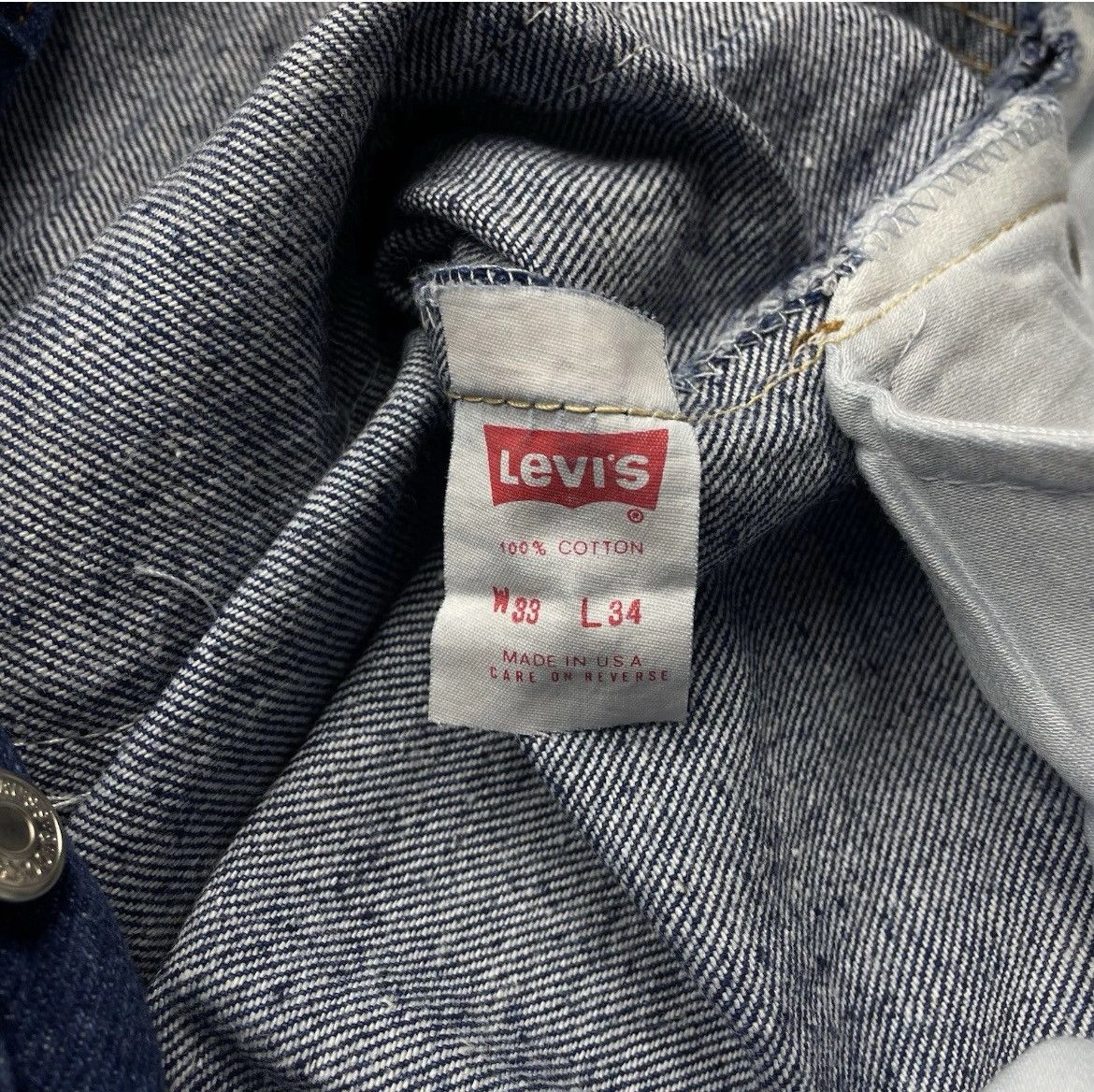 Levi's Levis 501 Made in USA new 1987 33x34 Shrink to fit. Size US 33 - 6 Thumbnail