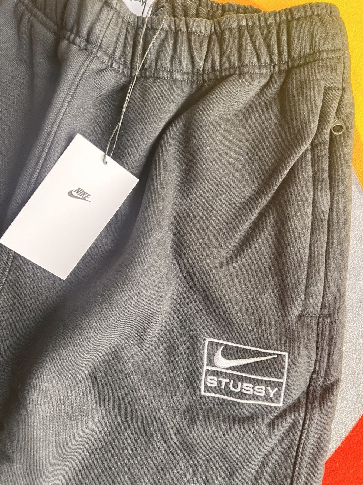 Nike × Stussy S - Nike Stussy Fleece Sweatpant Black FW25 jogger pant logo Size US 32 / EU 48 - 8 Thumbnail