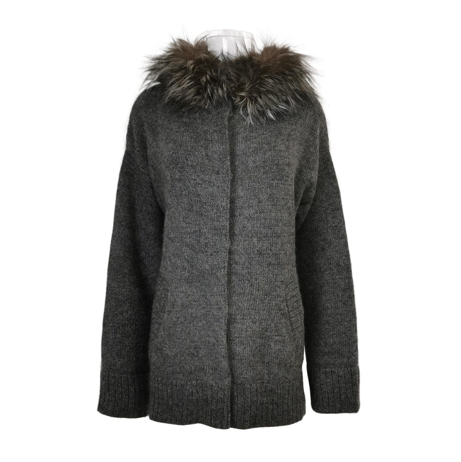 Prada Prada Wool Blend Hooded Long Sleeve Coat - dmc Size M / US 6-8 / IT 42-44 - 1 Thumbnail
