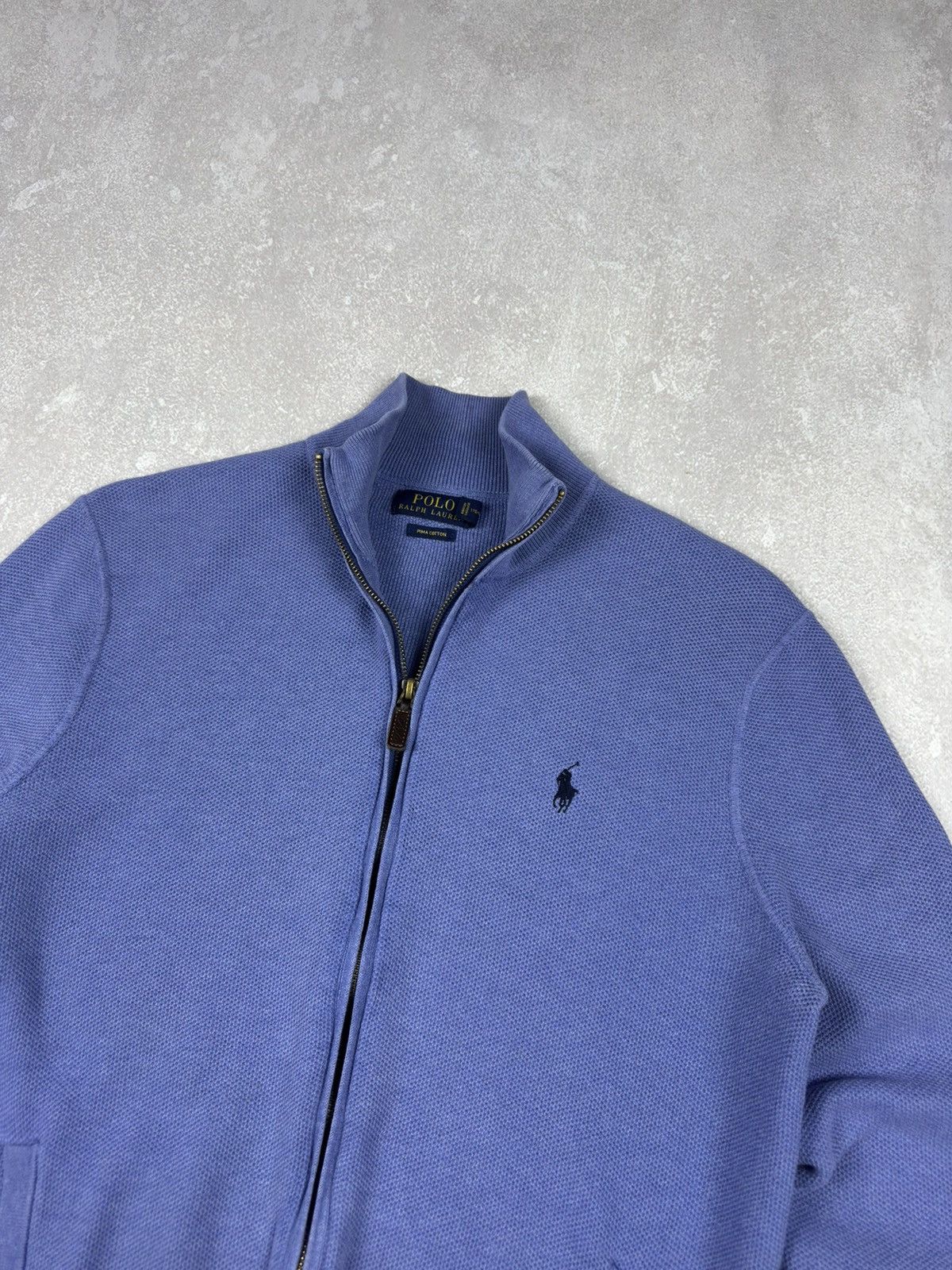 Polo Ralph Lauren Polo Ralph Lauren Mesh Knit Cotton Full-Zip Cotton Sweatshir Size US M / EU 48-50 / 2 - 3 Thumbnail