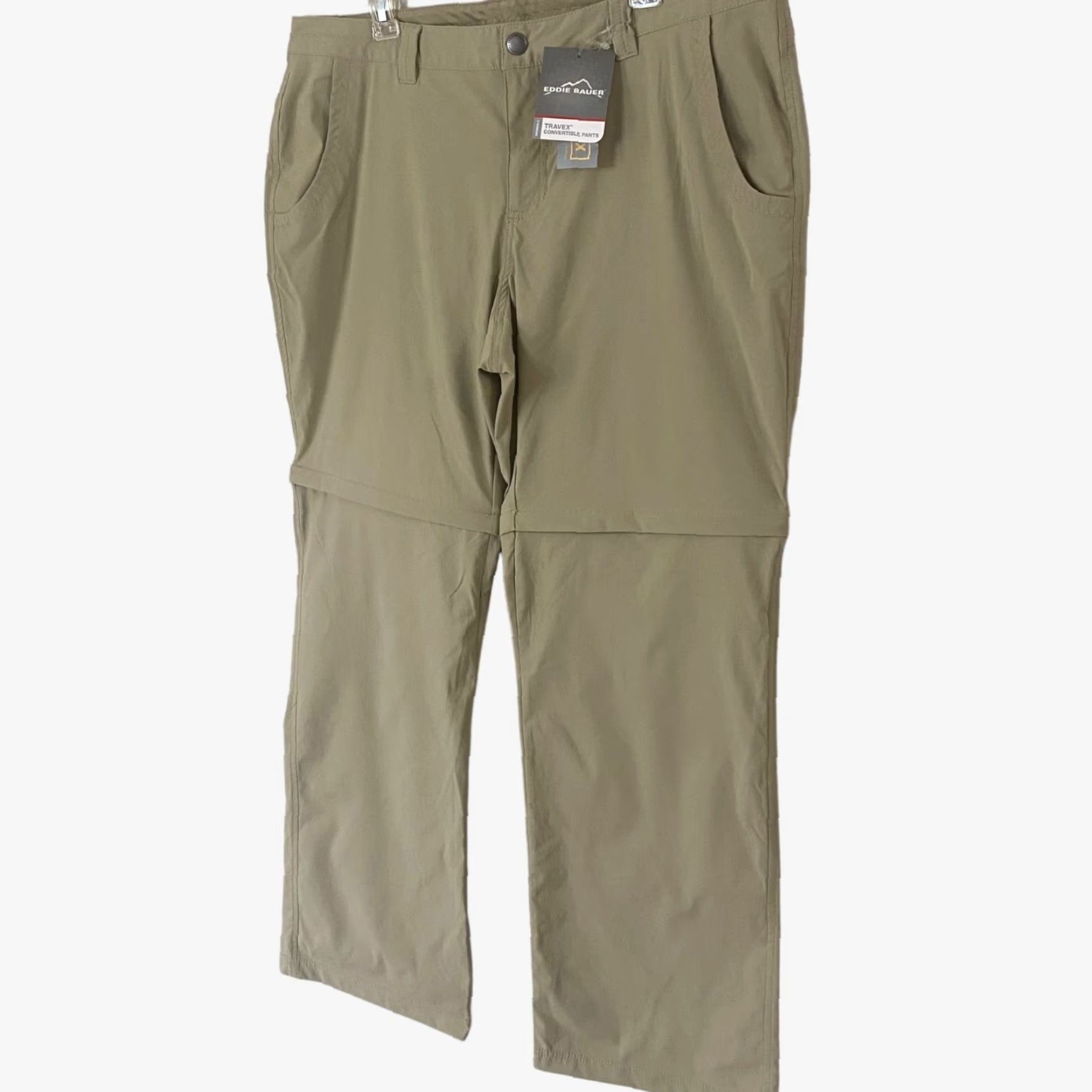 Eddie Bauer Eddie Bauer Travex Convertible Pants Womens Size 16 Tan Nylon Stretch Hiking New Size 38" / US 16 / IT 52 - 2 Thumbnail
