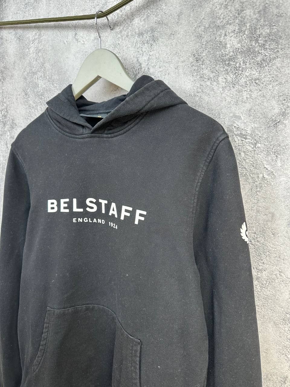 Belstaff Belstaff Hoodie Black Pullover w/ Big Logo Cotton Size US S / EU 44-46 / 1 - 6 Thumbnail
