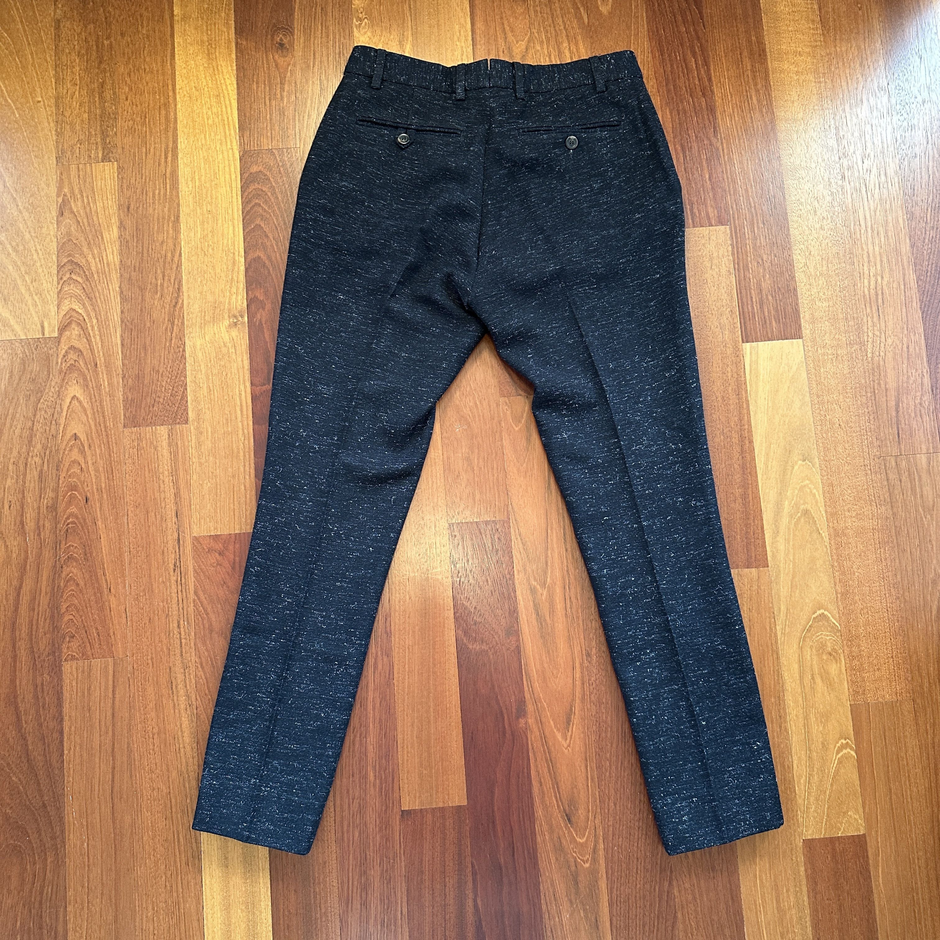 Our Legacy Our Legacy Black Flecked Slim-Fit Trousers (EU 46) Size US 30 / EU 46 - 4 Thumbnail