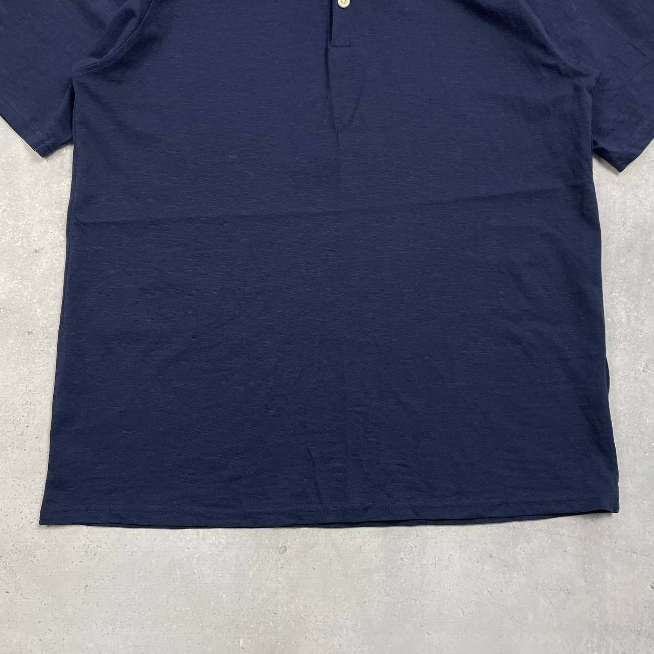 Folk Folk Three Button Cotton/ Viscose Polo Shirt Blue Size 5 XL Size US XL / EU 56 / 4 - 8 Thumbnail