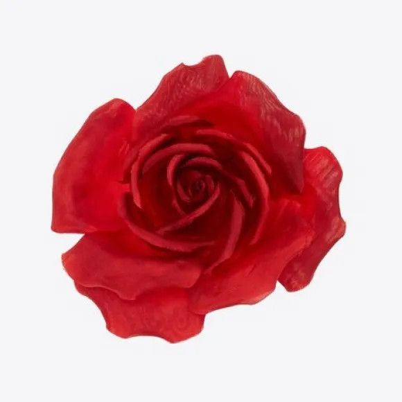 Saint Laurent Paris o1la1rc1a0325 Size: OS / 714108 Red Rose Brooch Silk Metal Size ONE SIZE - 1 Preview