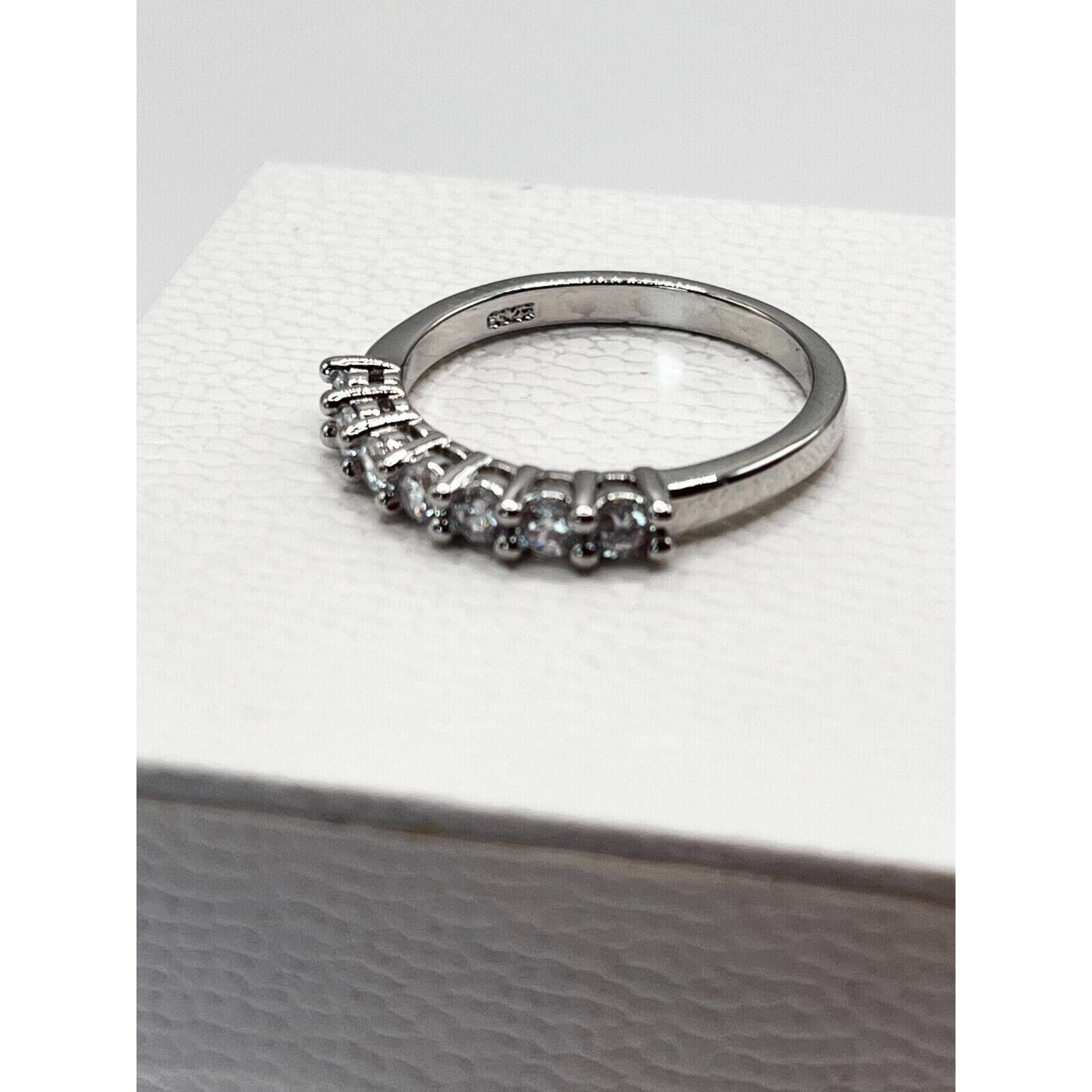 The Unbranded Brand Sterling Quartz and Cubic Zirconia Sparkle CZ Half Dome Ring Size ONE SIZE - 2 Thumbnail