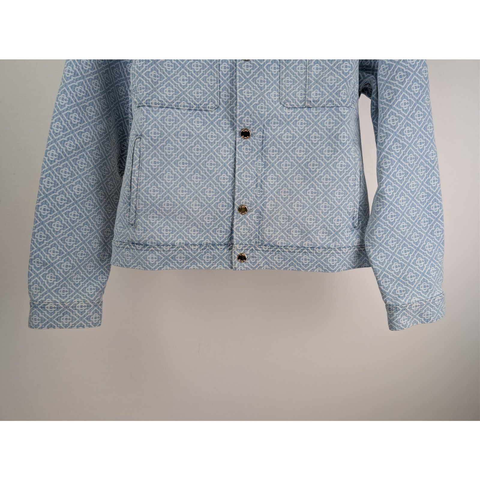 Casablanca o1rshd1 Monogram Denim Jacket in Blue Size US M / EU 48-50 / 2 - 4 Thumbnail