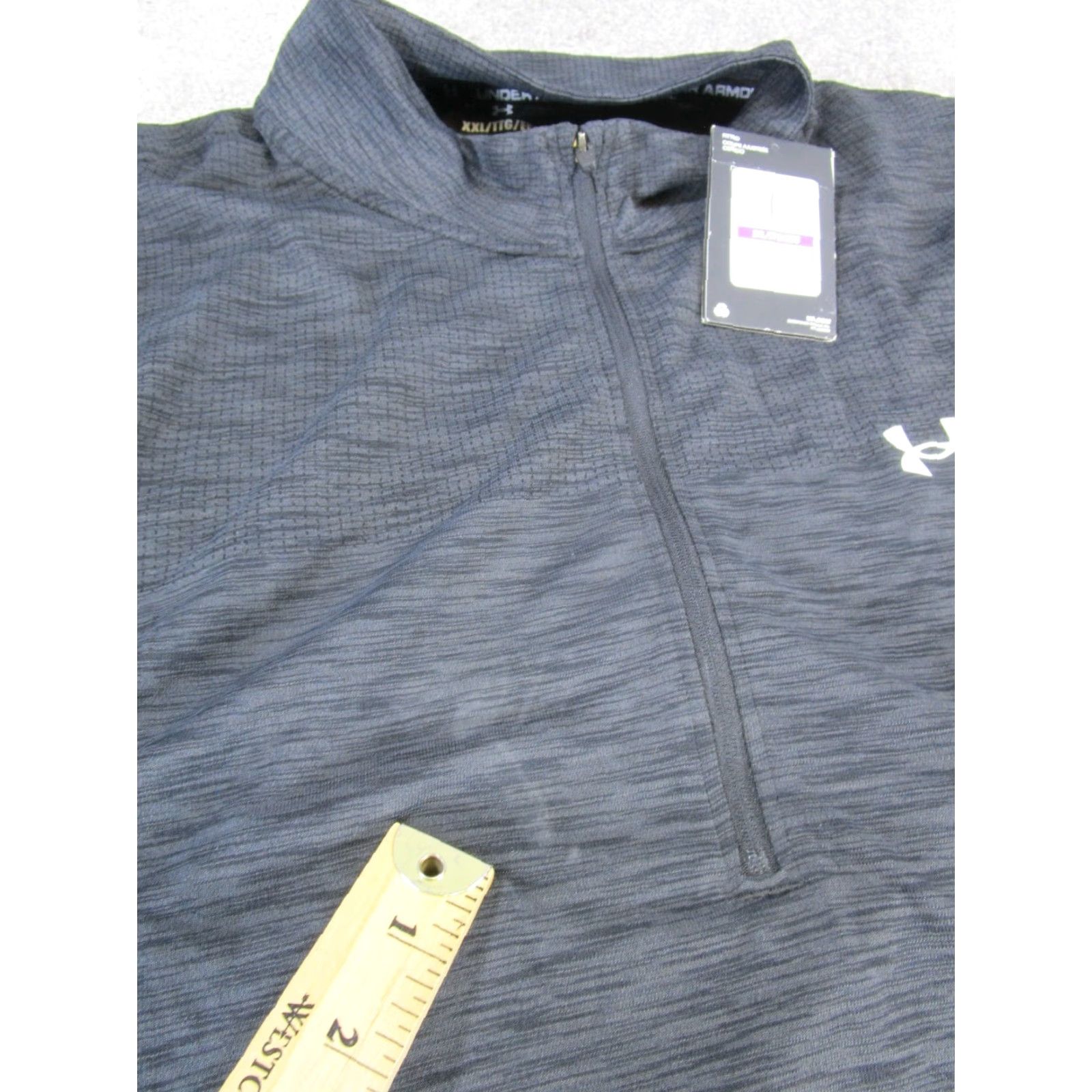 Under Armour Under Armour Sweater Mens XL Black Zip Mock Neck Sweatshirt Pullover Sports Golf Gym Running Mens 2XL Black Size US XXL / EU 58 / 5 - 5 Thumbnail