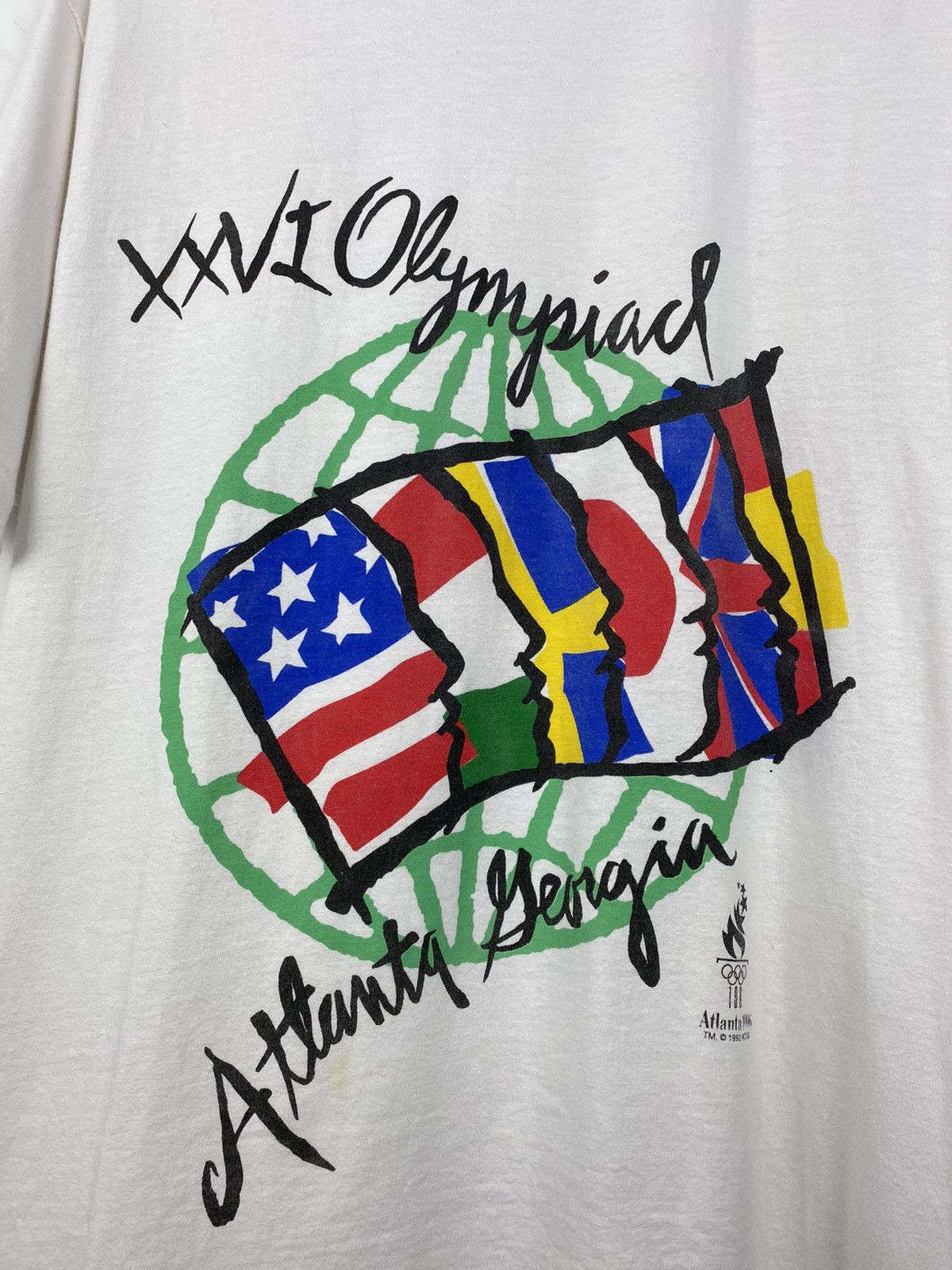 USA Olympics Vintage Atlanta 1996 Olympic Games Y2K T Shirt Tee Starter Size US L / EU 52-54 / 3 - 2 Thumbnail