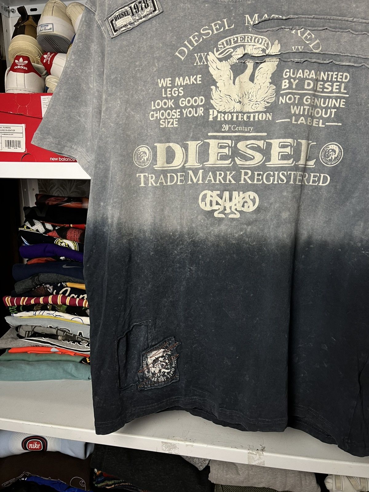 Diesel Vintage Diesel T-Shirt Big Logo 2000s Hype Y2K XL size Size US XL / EU 56 / 4 - 3 Thumbnail