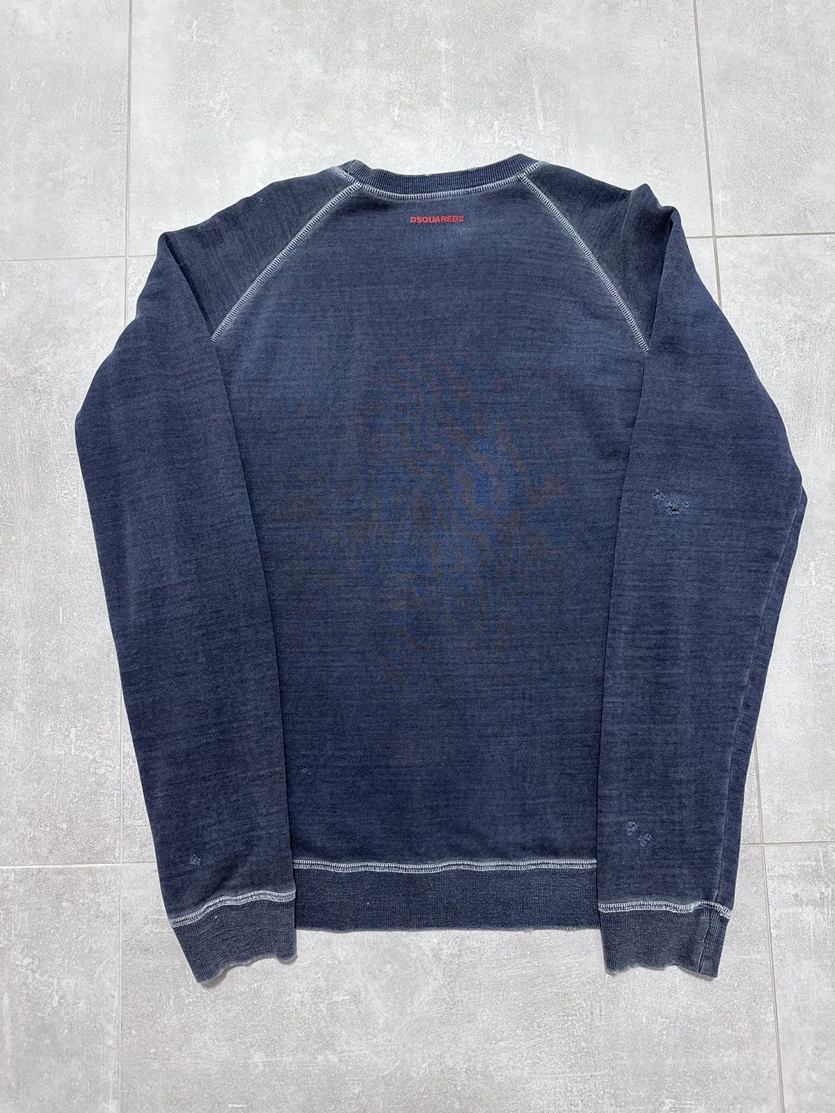 Designer × Dsquared2 × Vintage Dsquared2 Blue Distressed Japan Tokyo Collection Sweatshirt Size US L / EU 52-54 / 3 - 6 Thumbnail