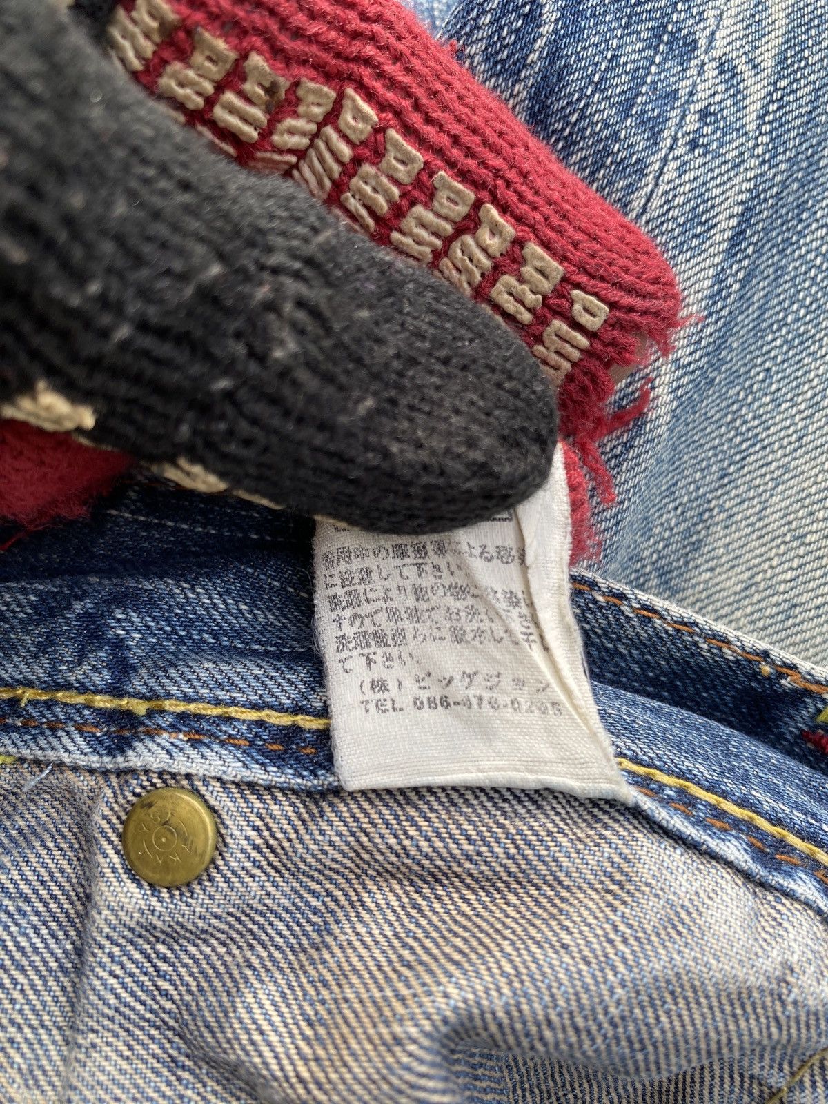 Japanese Brand Flare Brappers Japan Buckle Back Faded Distressed Denim Size US 28 / EU 44 - 19 Thumbnail