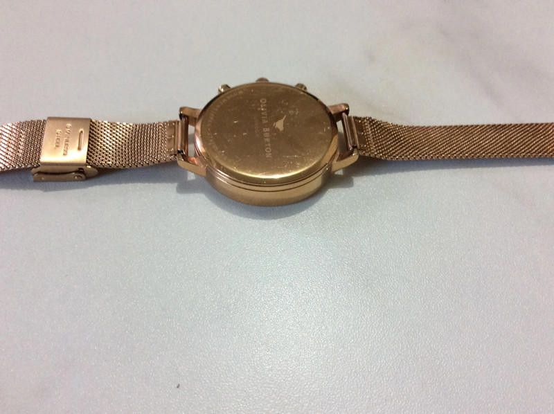 Designer Olivia white dial rose gold mesh bracelet watch Size ONE SIZE - 6 Thumbnail