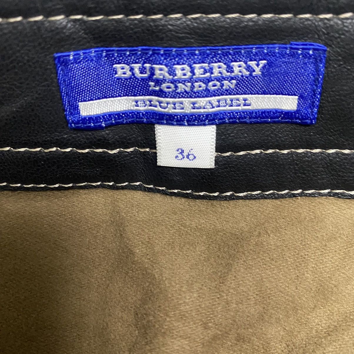 Burberry Buuberry blue label mini skirt syntetic leather Size 29" - 4 Thumbnail