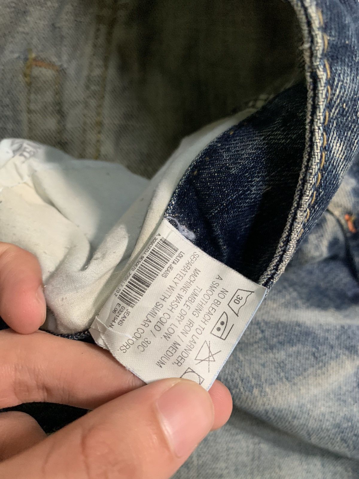 Tornado Mart JAPANESE LOLITA FADED & RUSTY PUNK DISTRESSED DENIM Size US 33 - 20 Thumbnail