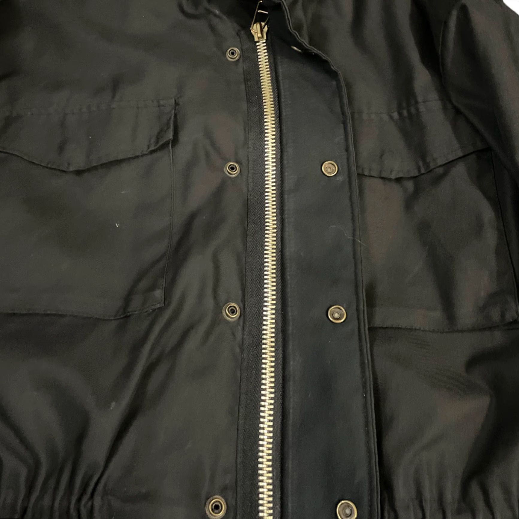 Vintage NXP Military Jacket - Black - L Size Men Water Resistant Workwear Canvas 65% Polyester 35% Cotton Zipper Snap Size US L / EU 52-54 / 3 - 3 Thumbnail