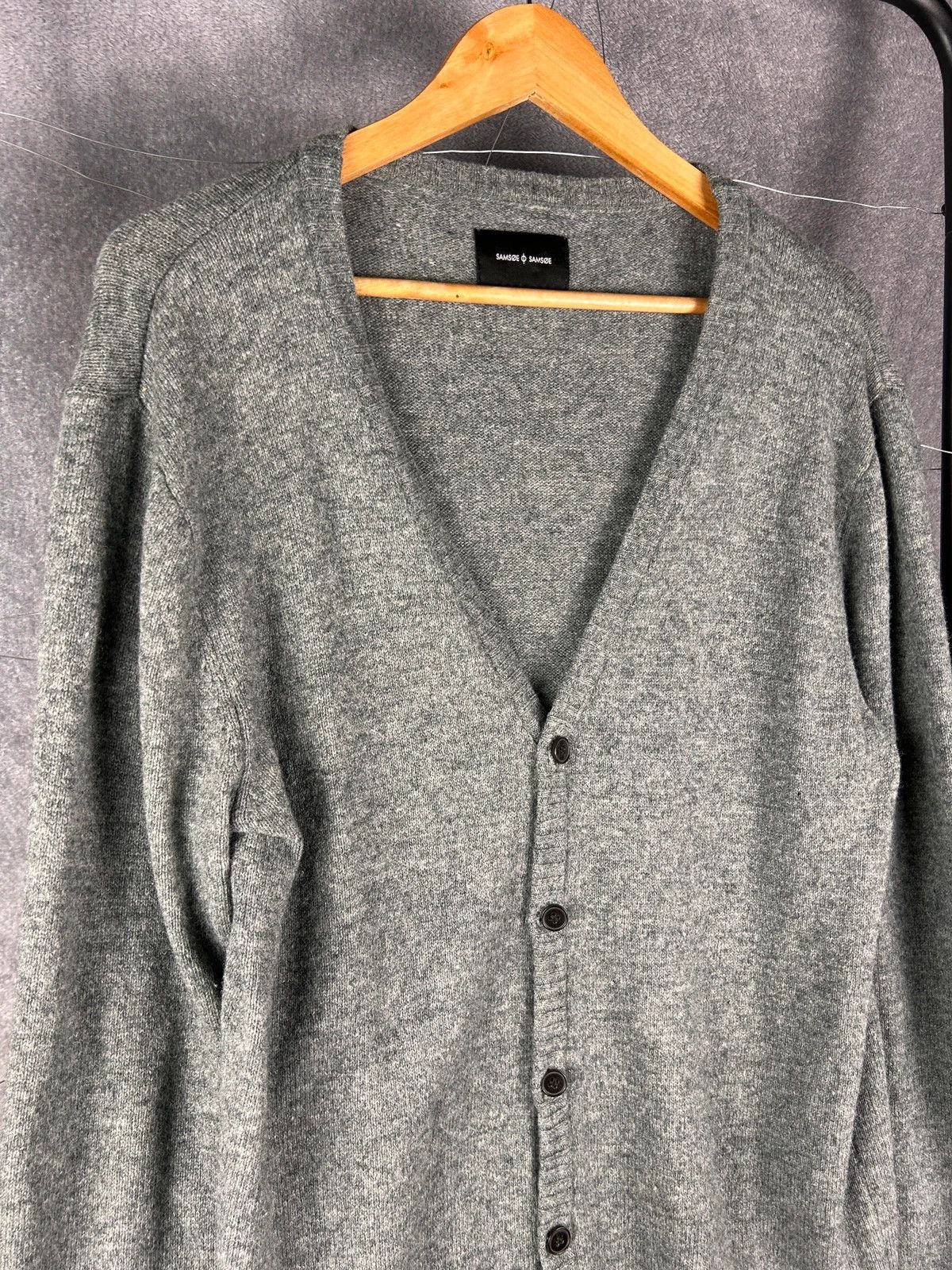 Designer × Samsoe Samsoe Samsoe Samsoe Heine Cardigan woolen classic grey Size US M / EU 48-50 / 2 - 3 Thumbnail