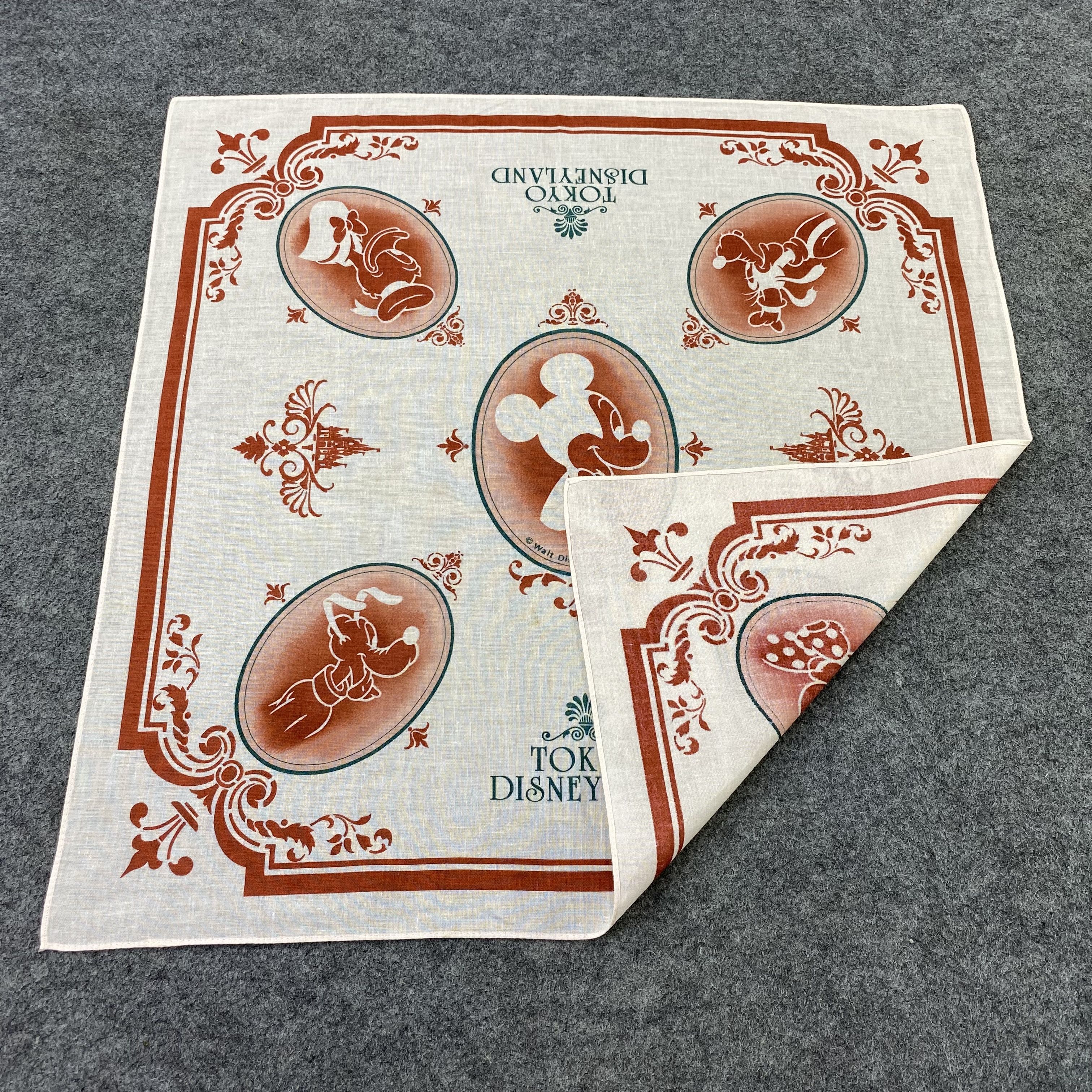 Anime × Disney Tokyo Disneyland Handkerchief Cartoon Mickey mouse-B1413 Size ONE SIZE - 6 Thumbnail