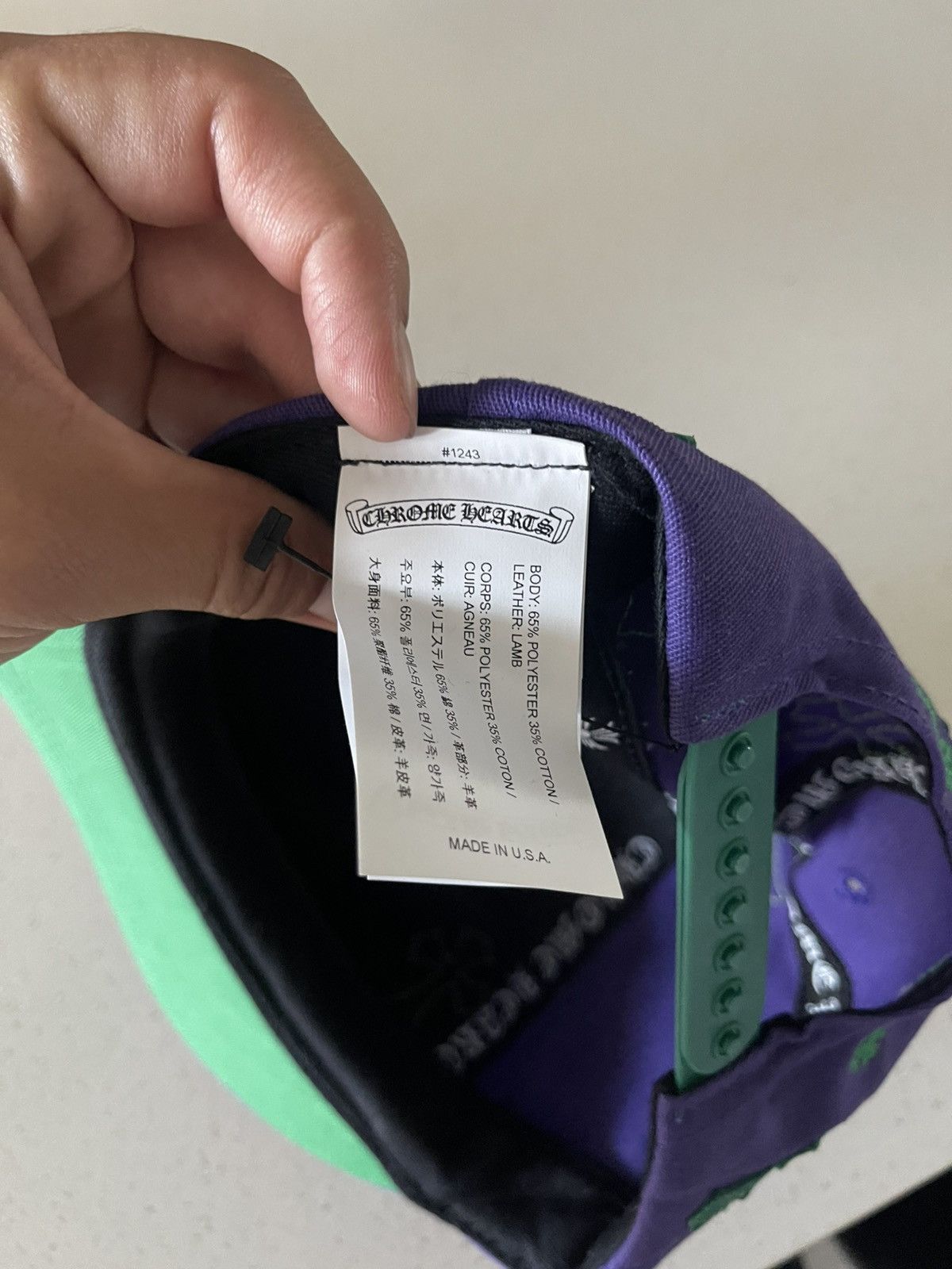 Chrome Hearts Chrome Hearts Patched Hat Purple Green Size ONE SIZE - 10 Thumbnail