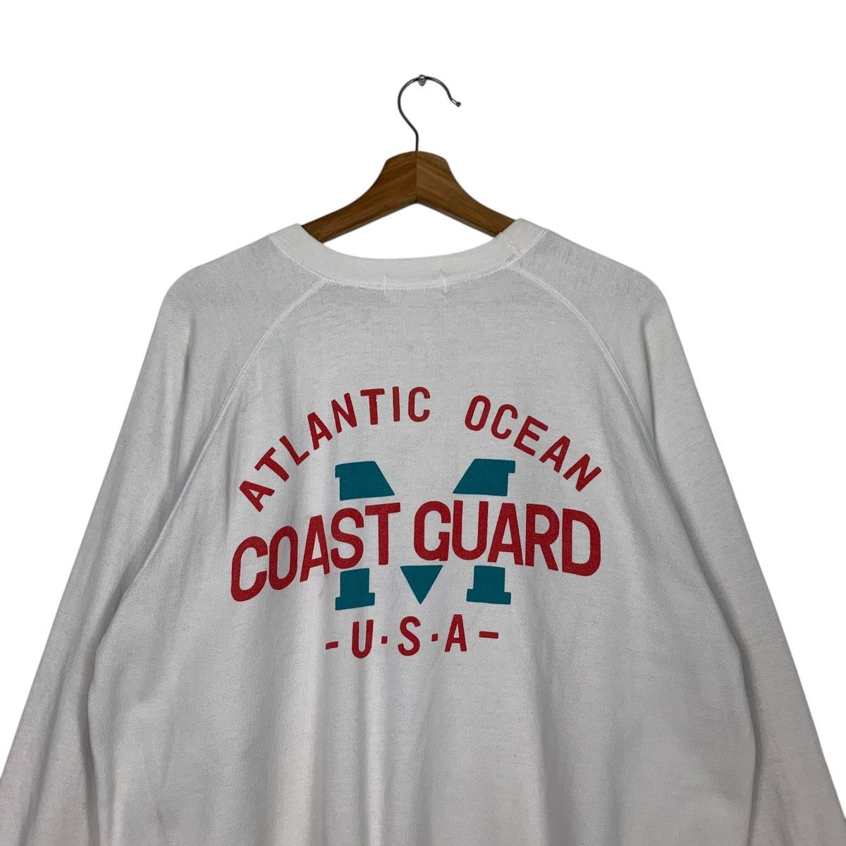 Vintage 90’s Atlantic Ocean Coast Guard Usa Sweatshirt #2546-C115 Size US M / EU 48-50 / 2 - 2 Thumbnail