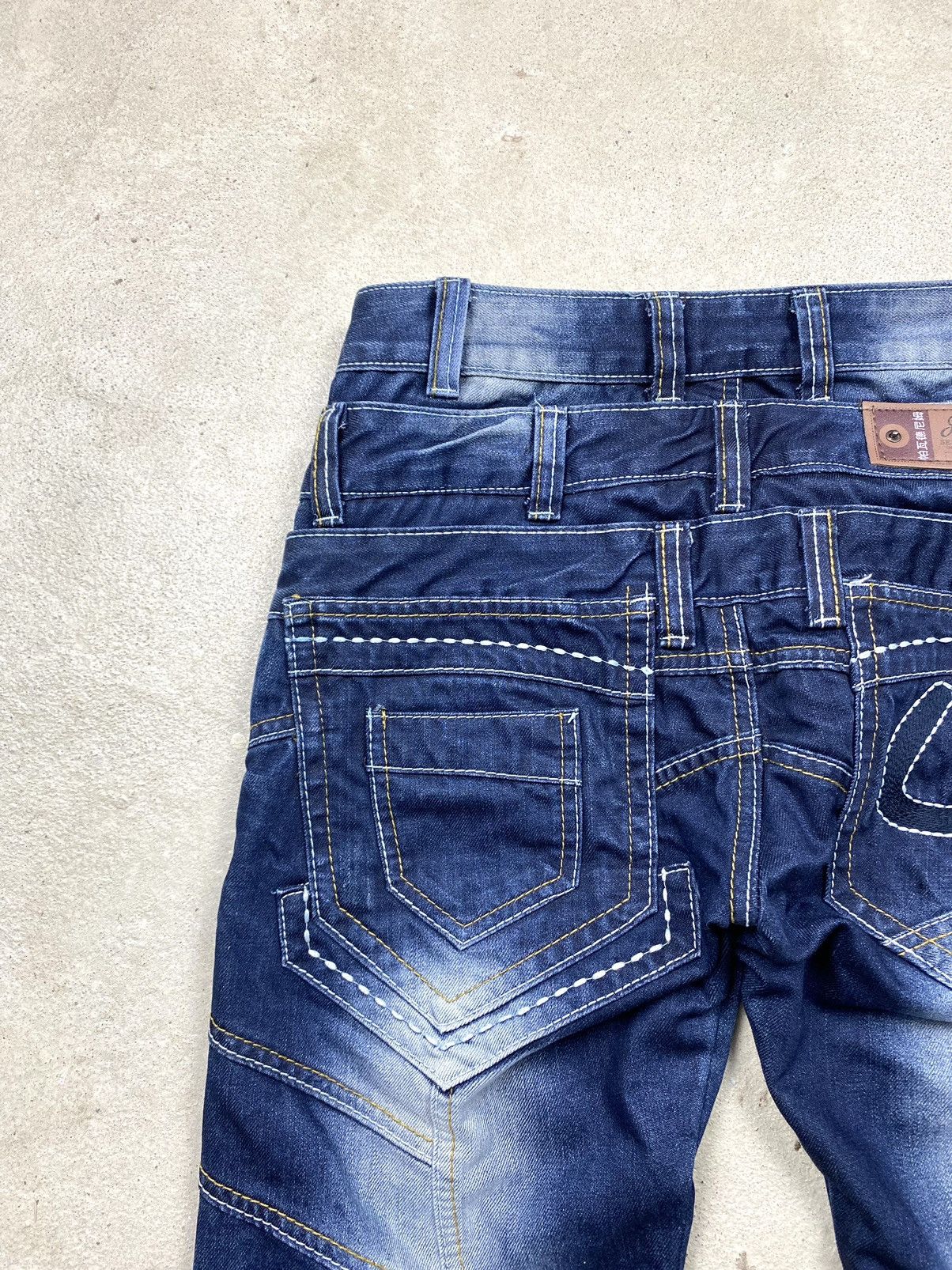 Japanese Brand Rare! Vintage Japan Design by Okishana Samoki Jeans Pants Size US 30 / EU 46 - 15 Thumbnail