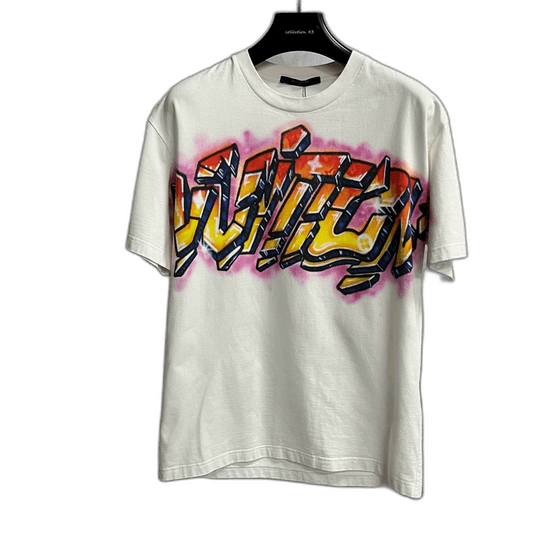 Louis Vuitton Louis Vuitton White Graffiti Short Sleeve T-Shirt-2508 Size US M / EU 48-50 / 2 - 1 Thumbnail