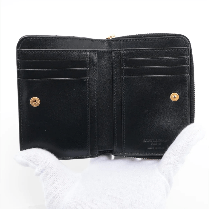 Saint Laurent Paris Johan Leather Compact Wallet Size ONE SIZE - 3 Thumbnail