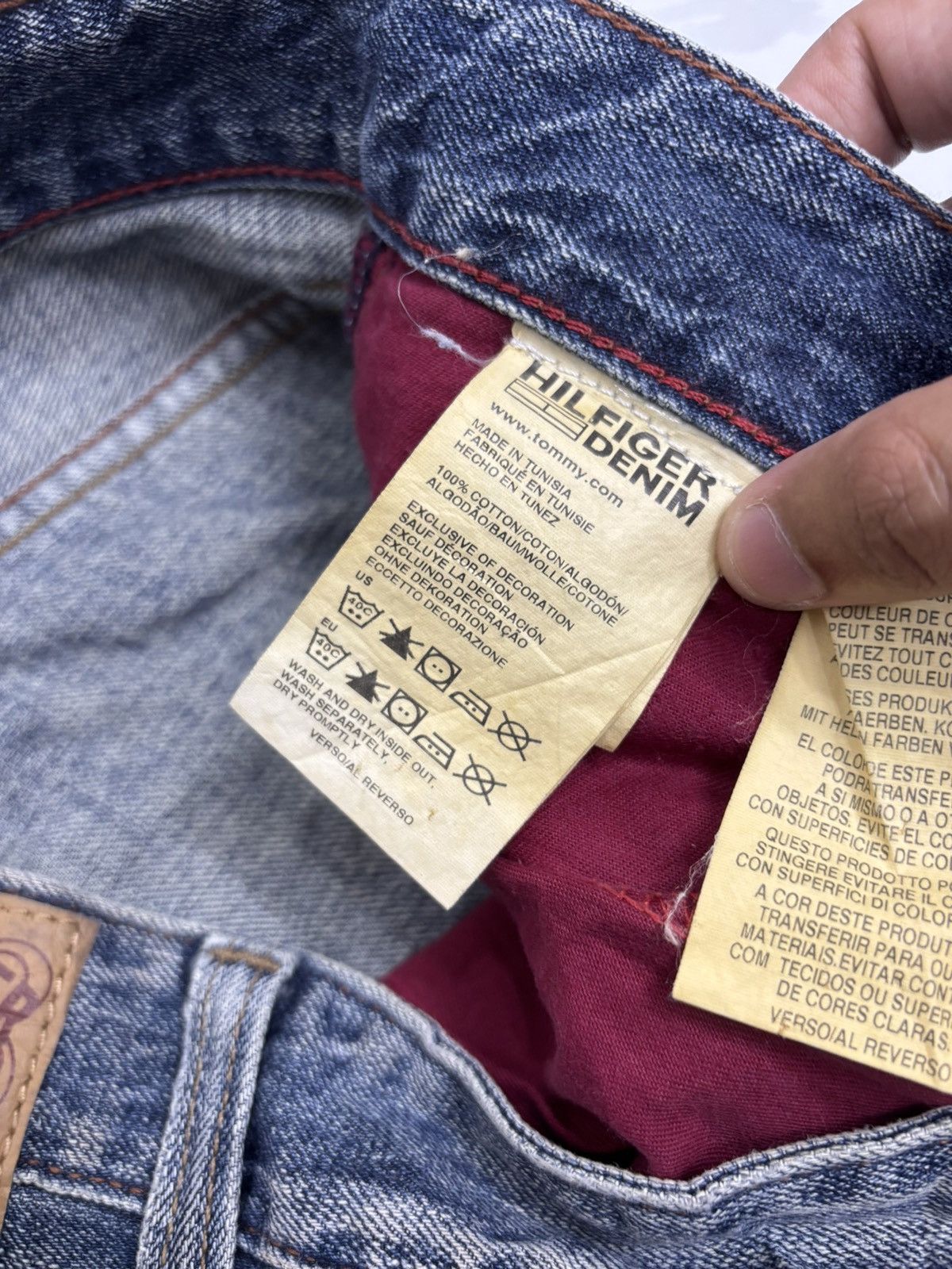 Hysteric Glamour × JNCO × Tommy Hilfiger VINTAGE PATCHWORK DISTRESS TOMMY HILFIGER DENIM JEANS SLIM Size US 36 / EU 52 - 13 Thumbnail